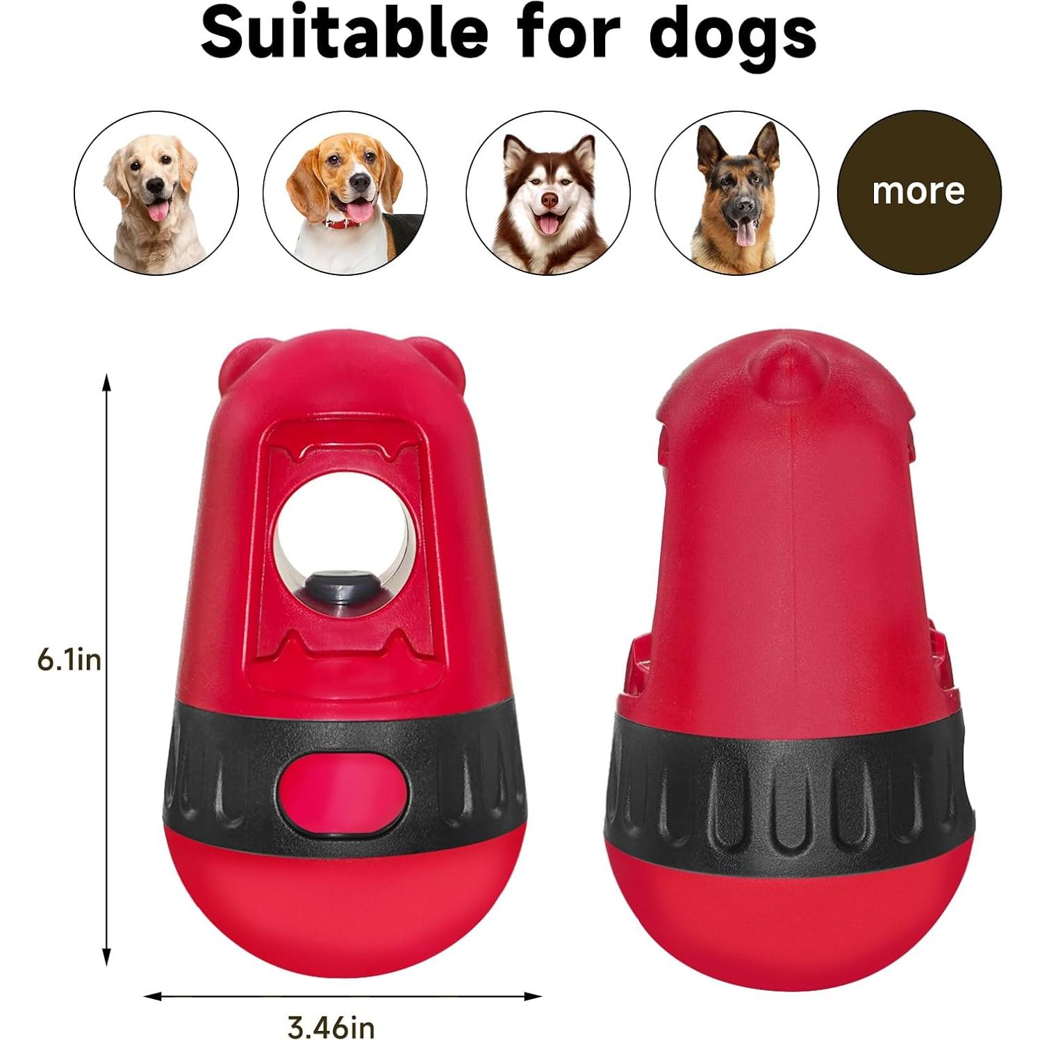 Dispensador de Comida Interactivo GCZSLP para Perros Rojo