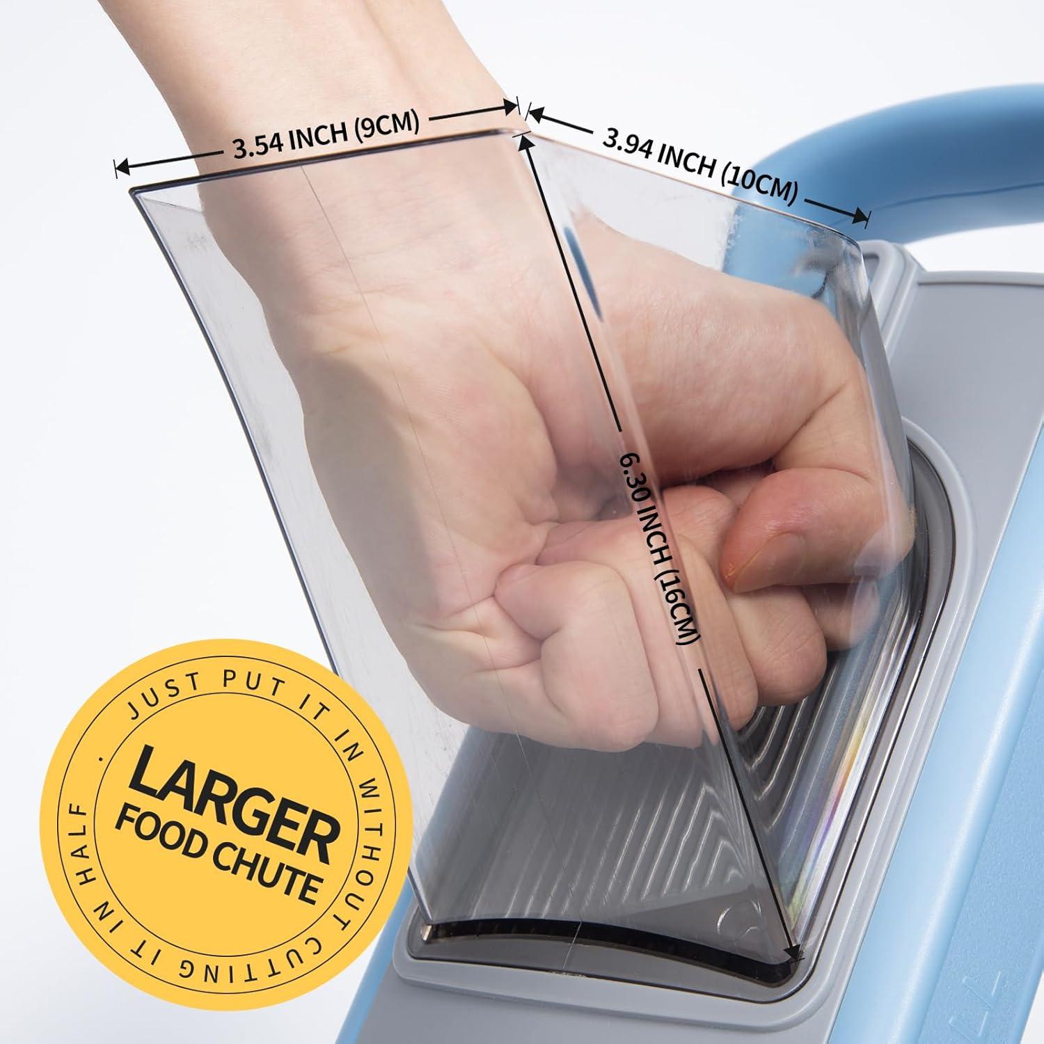 Rebanador Mandolina OYKEFAW Ajustable 0.1-8mm Azul