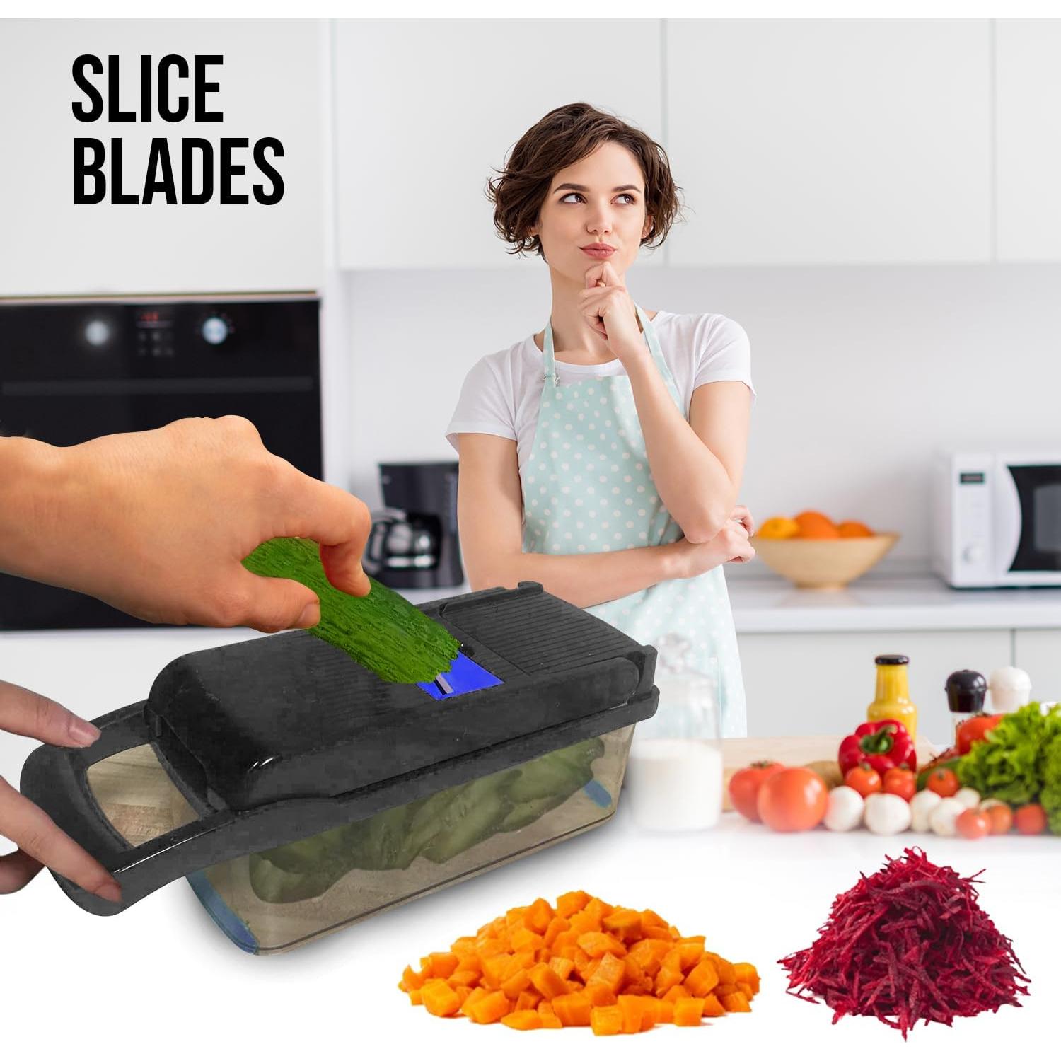 Cortador de Verduras 16 en 1 YOFEY1 Mandolina Profesional