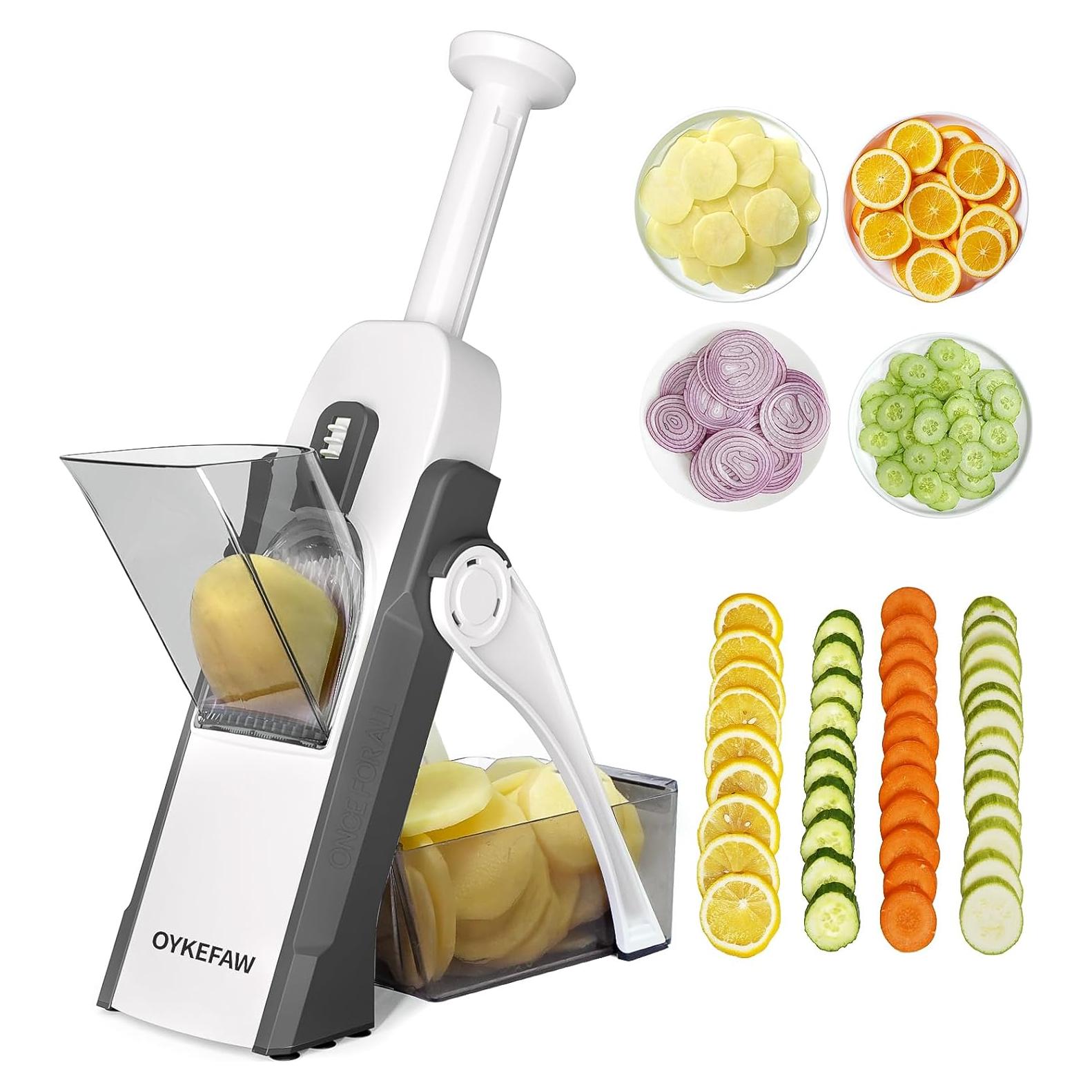 Rebanadora Mandolina OYKEFAW Ajustable 0.1-8mm Gris