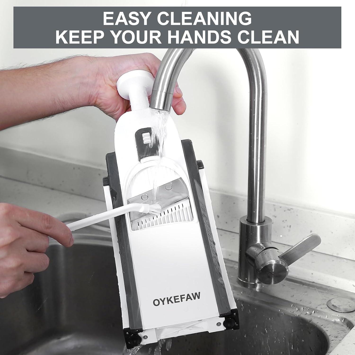 Rebanadora Mandolina OYKEFAW Ajustable 0.1-8mm Gris