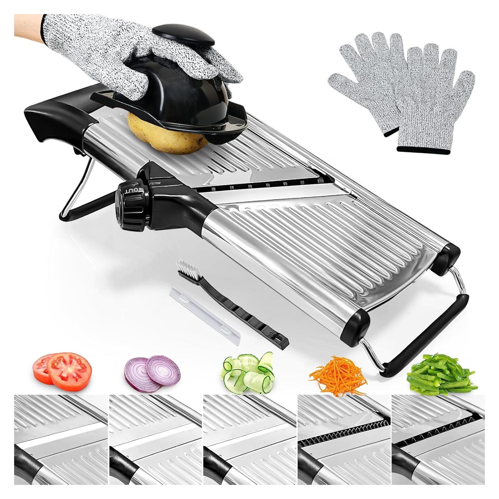 Cortador de Mandolina XAYCDEHN Acero Inoxidable Ajustable 0.99kg