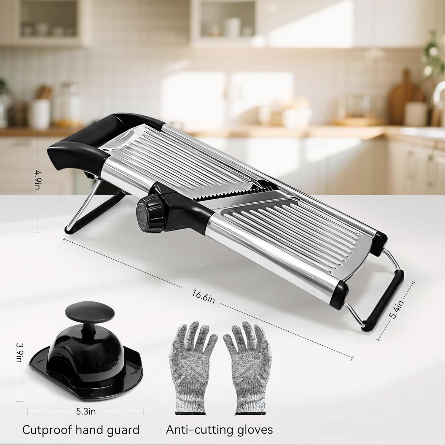 Cortador de Mandolina XAYCDEHN Acero Inoxidable Ajustable 0.99kg