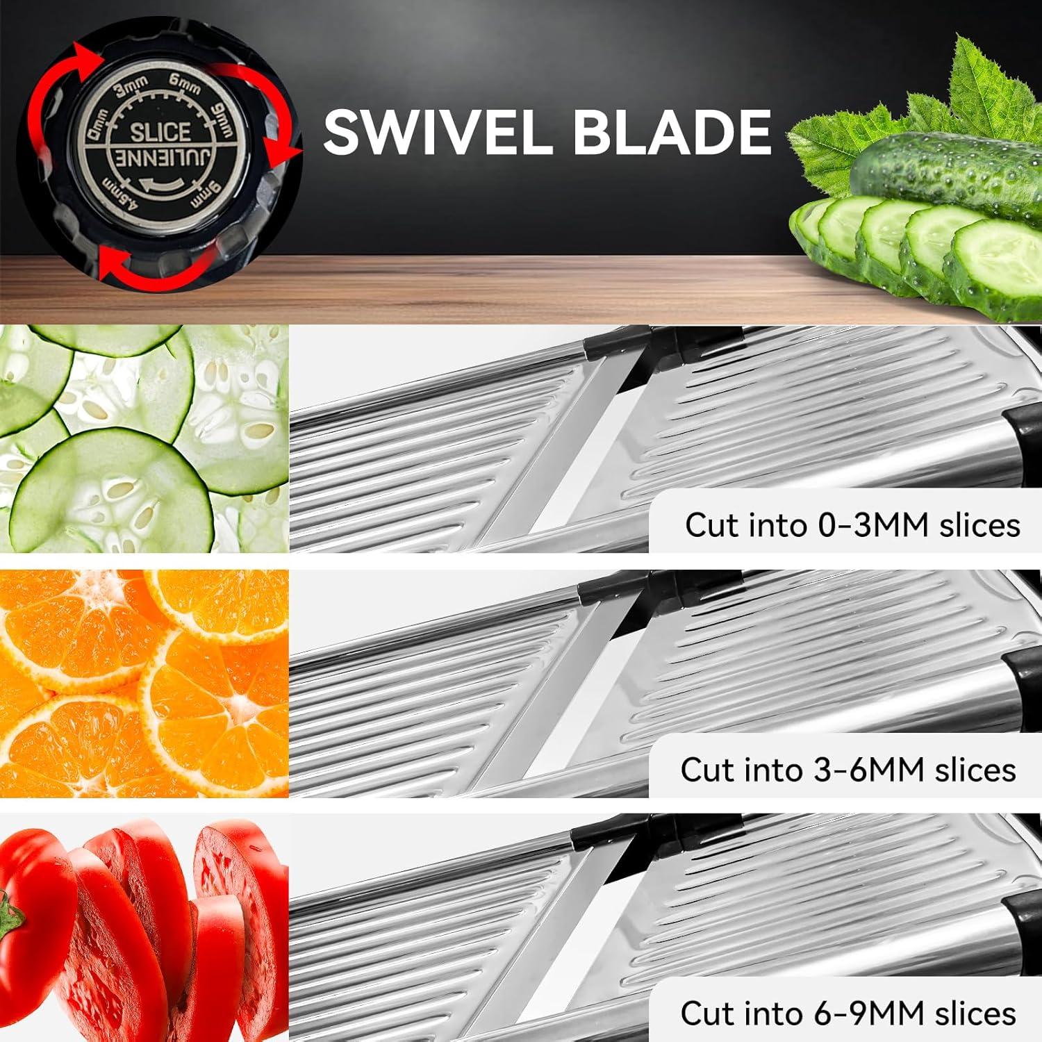 Cortador de Mandolina XAYCDEHN Acero Inoxidable Ajustable 0.99kg