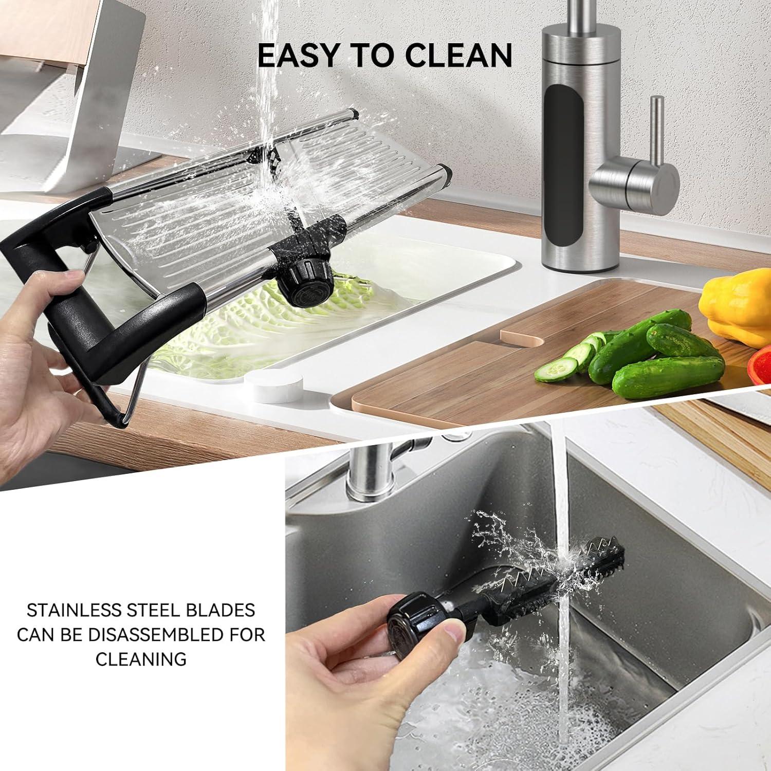 Cortador de Mandolina XAYCDEHN Acero Inoxidable Ajustable 0.99kg