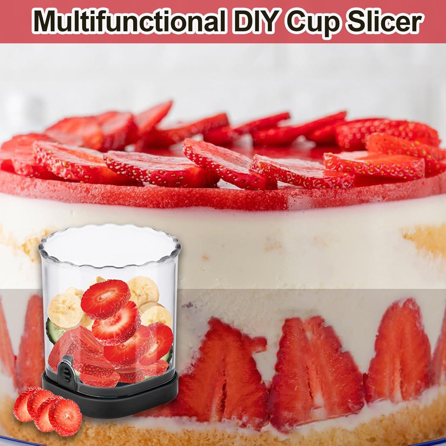 Cortador de Fresas Hendiy con 8 Cuchillas de Acero Inoxidable