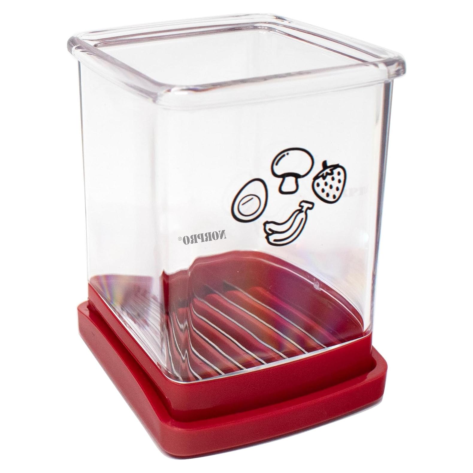 Cortador Rápido Norpro 8 Cuchillas Acero Inoxidable Rojo