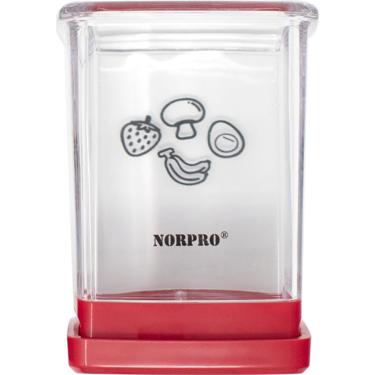 Cortador Rápido Norpro 8 Cuchillas Acero Inoxidable Rojo