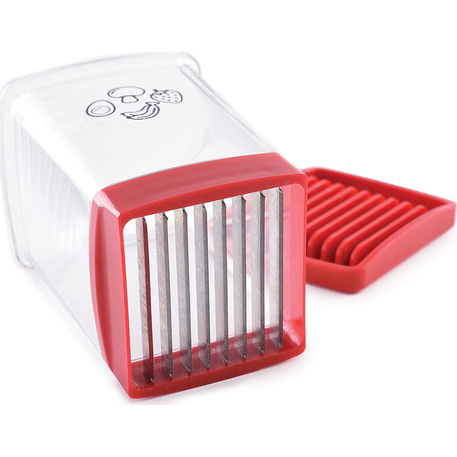 Cortador Rápido Norpro 8 Cuchillas Acero Inoxidable Rojo