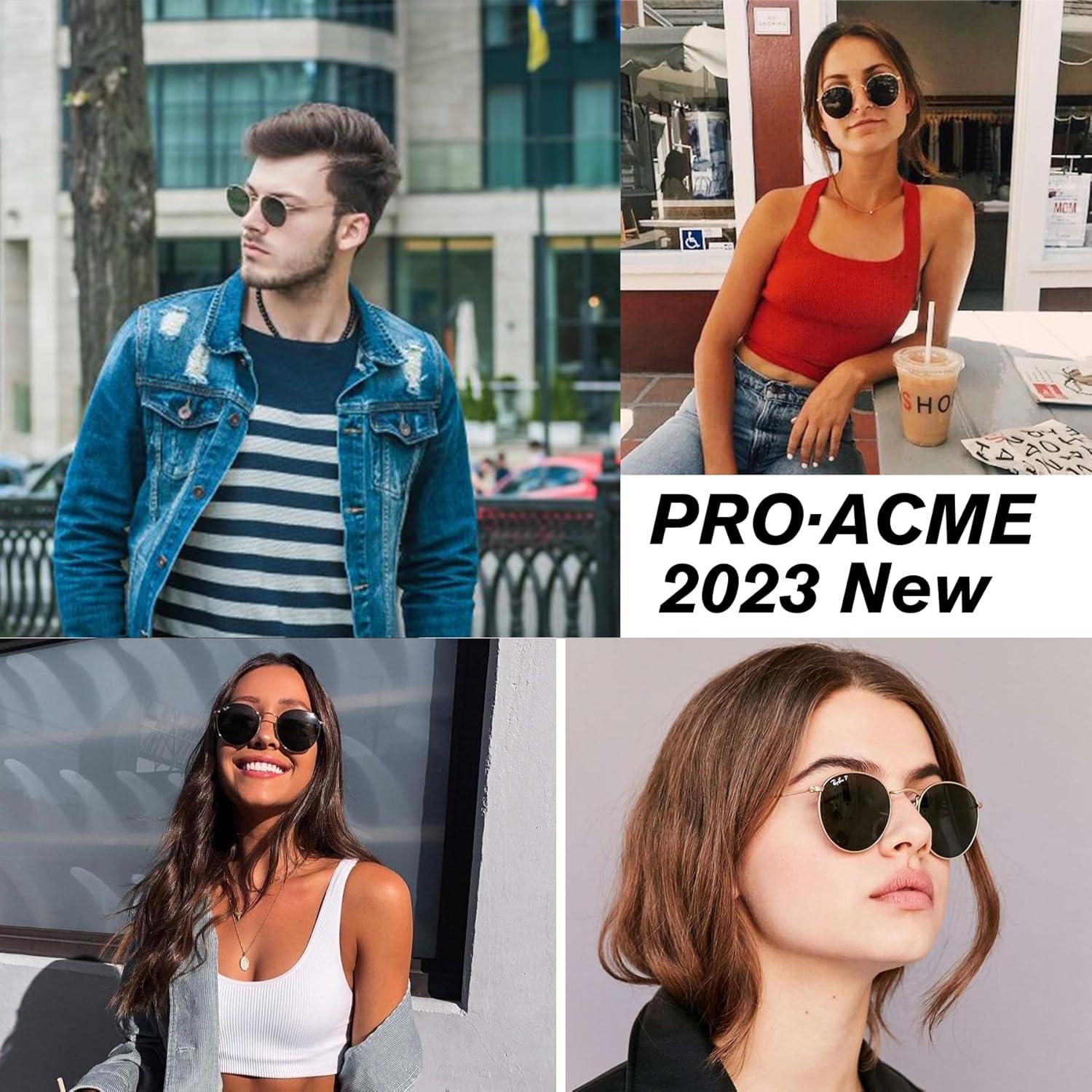 Gafas de Sol Redondas Pro Acme Polarizadas 50mm Doradas