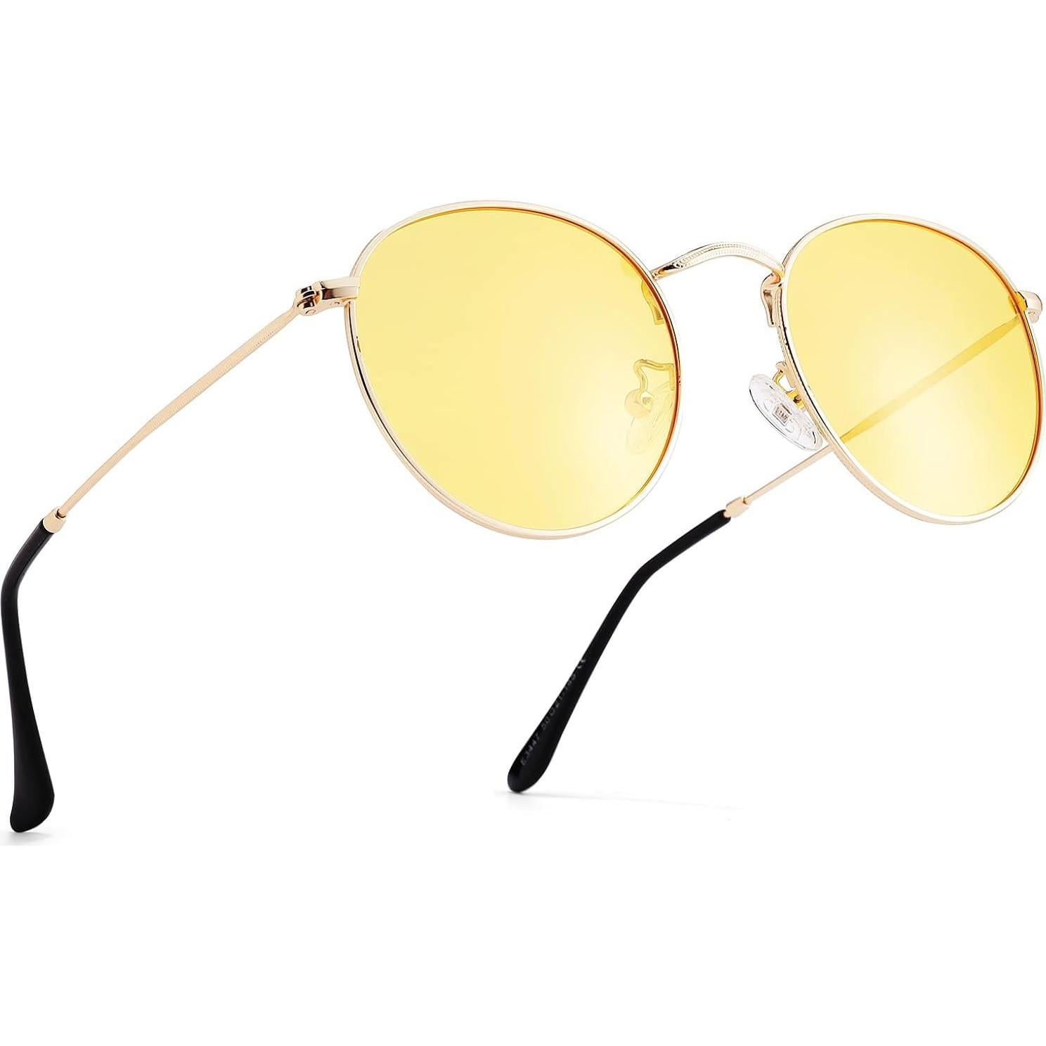 Gafas de Sol Redondas Pro Acme Polarizadas 50mm Doradas