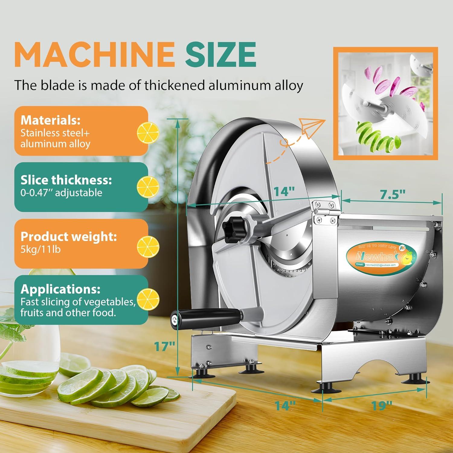 Cortador Manual de Verduras Newhai Acero Inoxidable 0-12mm