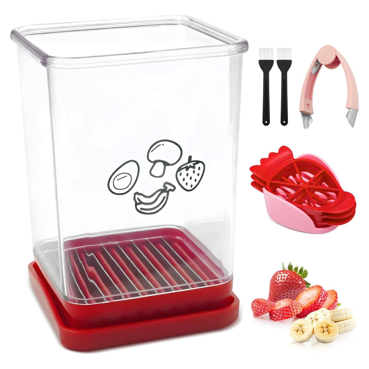 Juego Cortador y Desinfectador de Fresas EQUNROY 209g