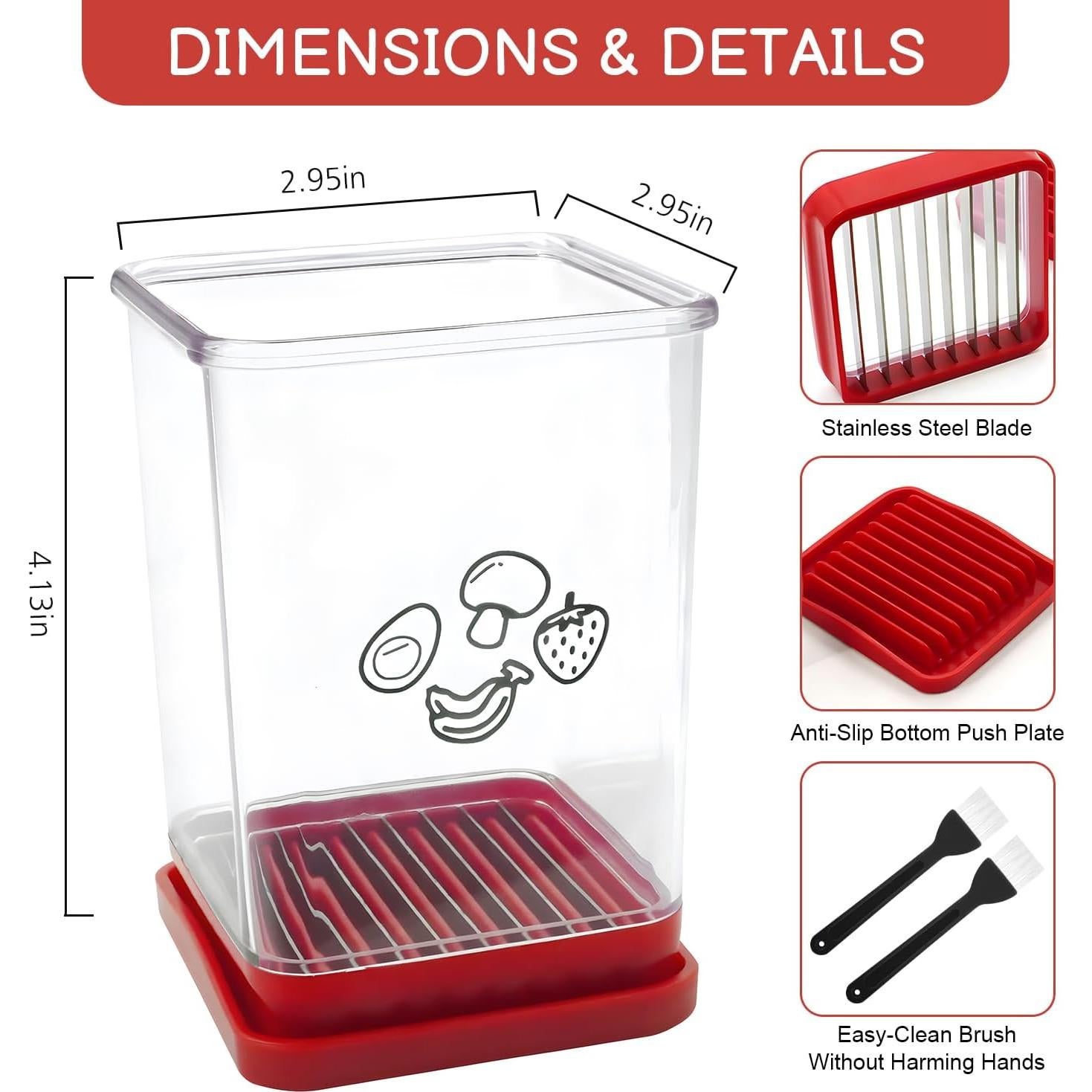 Juego Cortador y Desinfectador de Fresas EQUNROY 209g