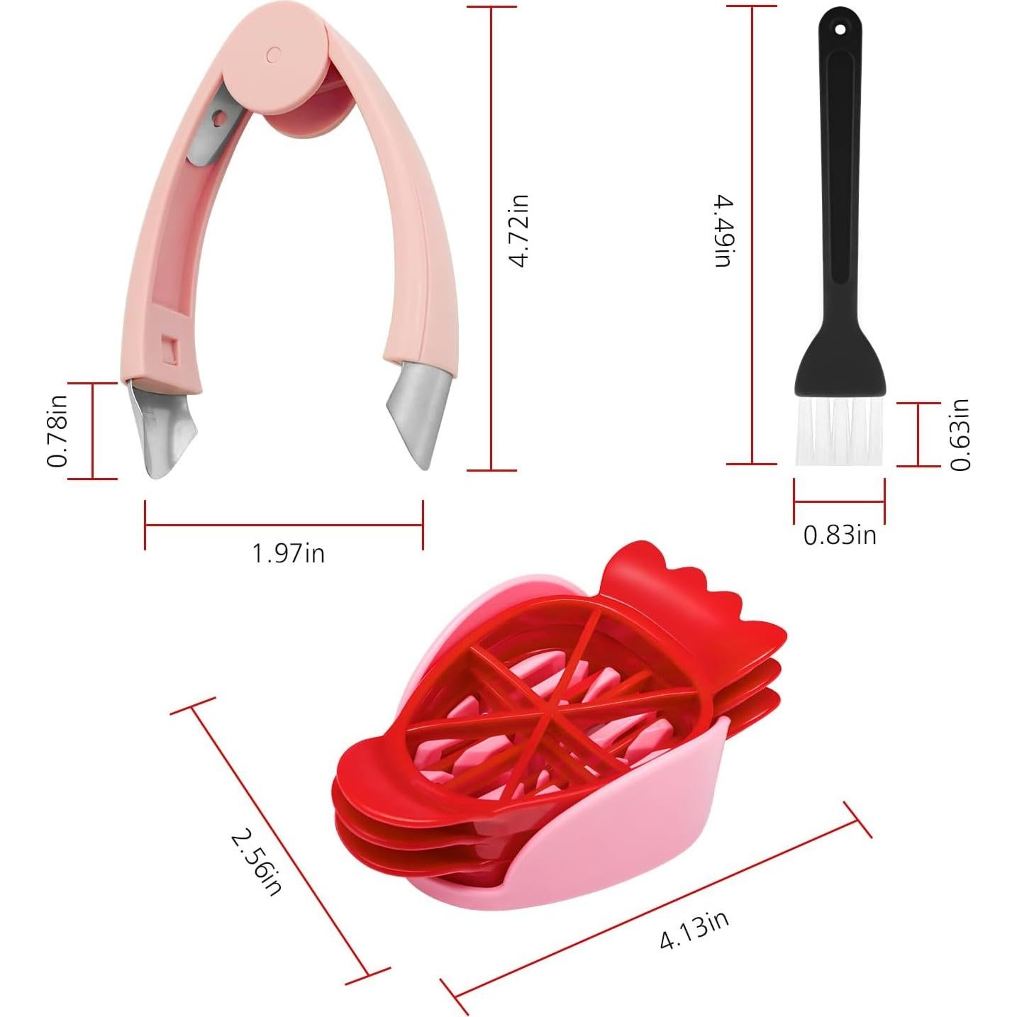 Juego Cortador y Desinfectador de Fresas EQUNROY 209g