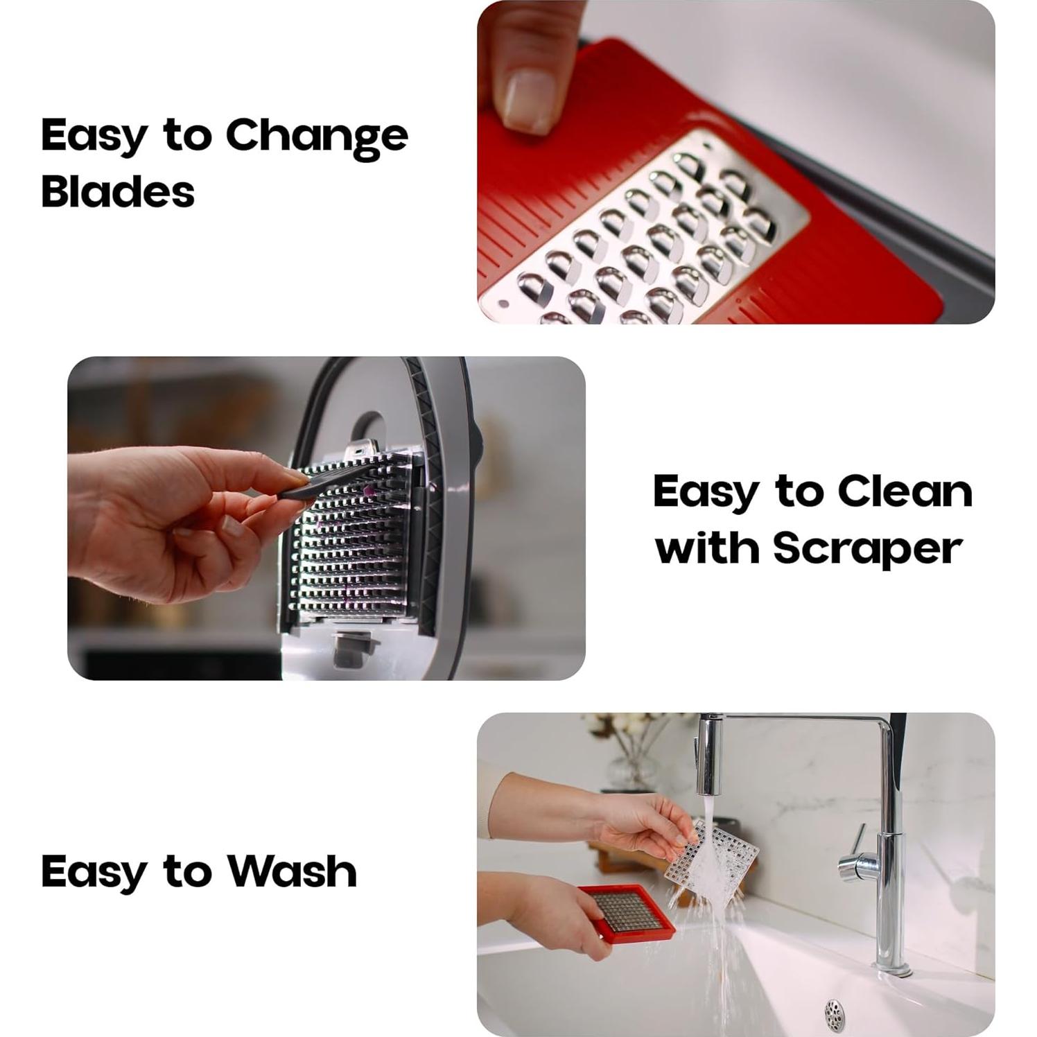 Cortador de Verduras CHOPZILLA 2 en 1 con 4 Cuchillas