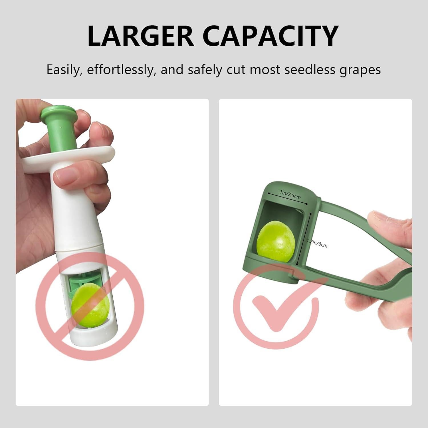 Cortador de Uvas Luvan Verde para Niños - Acero Inoxidable