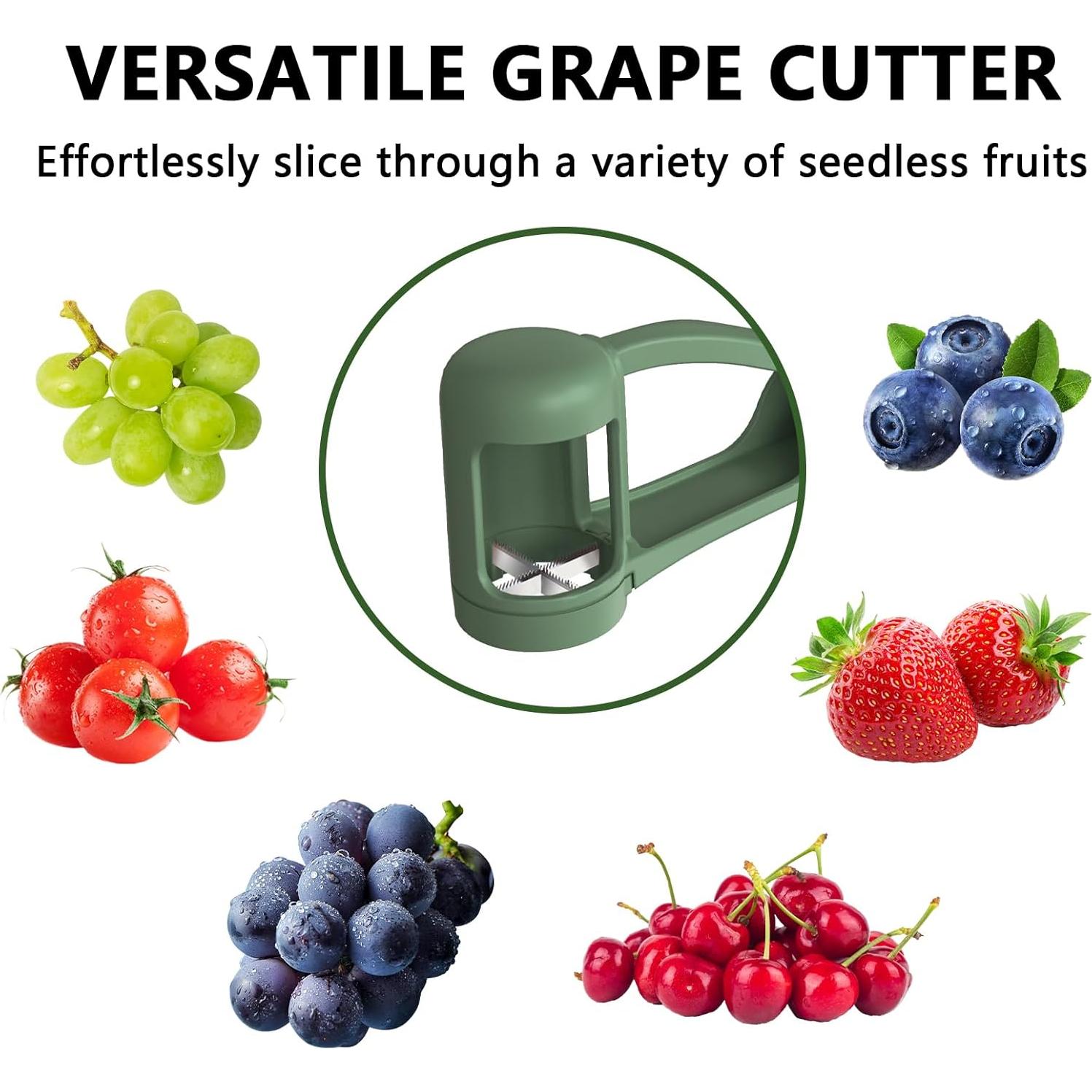 Cortador de Uvas Luvan Verde para Niños - Acero Inoxidable