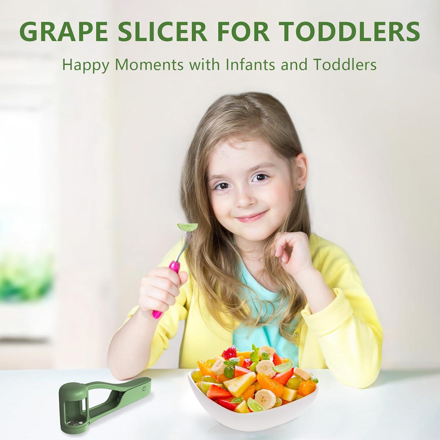 Cortador de Uvas Luvan Verde para Niños - Acero Inoxidable