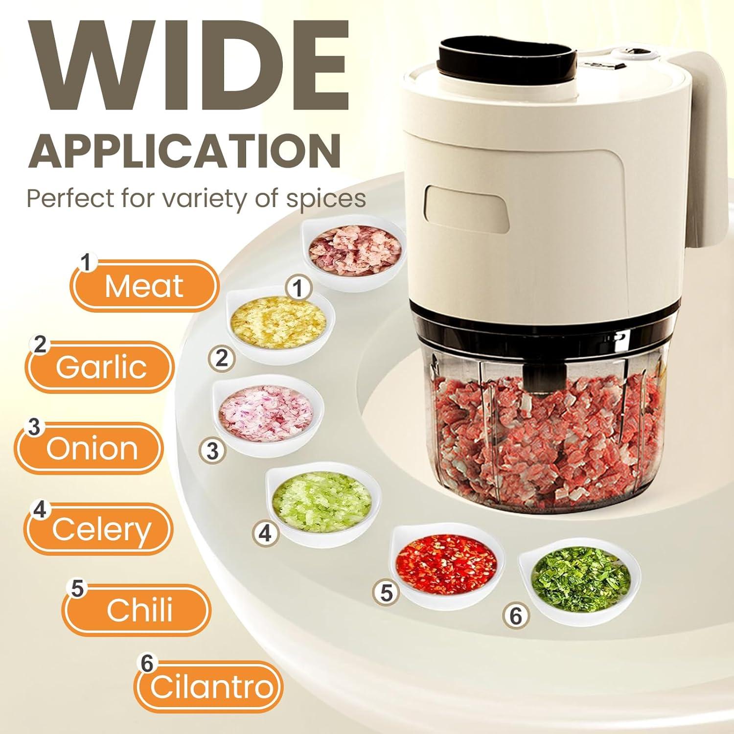 Cortador Eléctrico de Verduras NAJIESUN 4 en 1 Inalámbrico