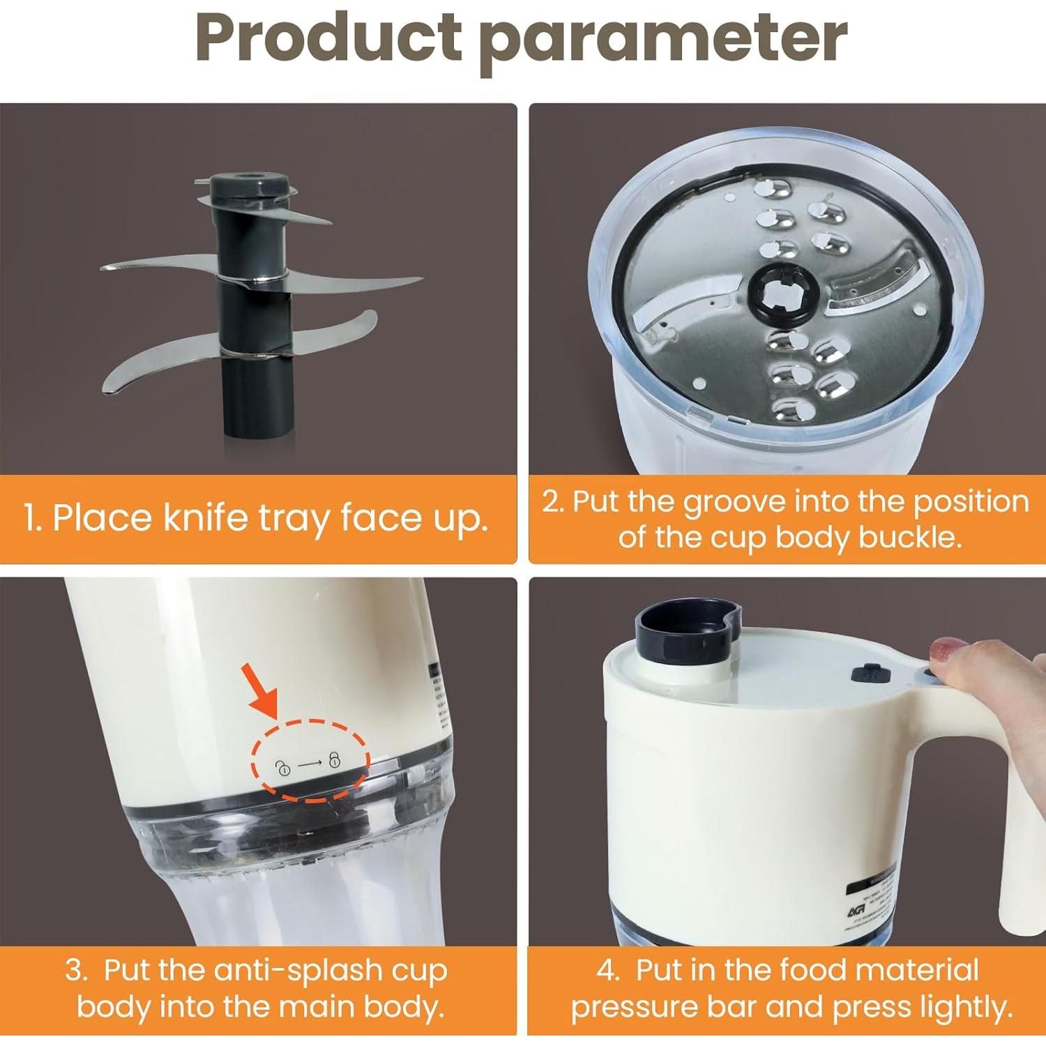 Cortador Eléctrico de Verduras NAJIESUN 4 en 1 Inalámbrico