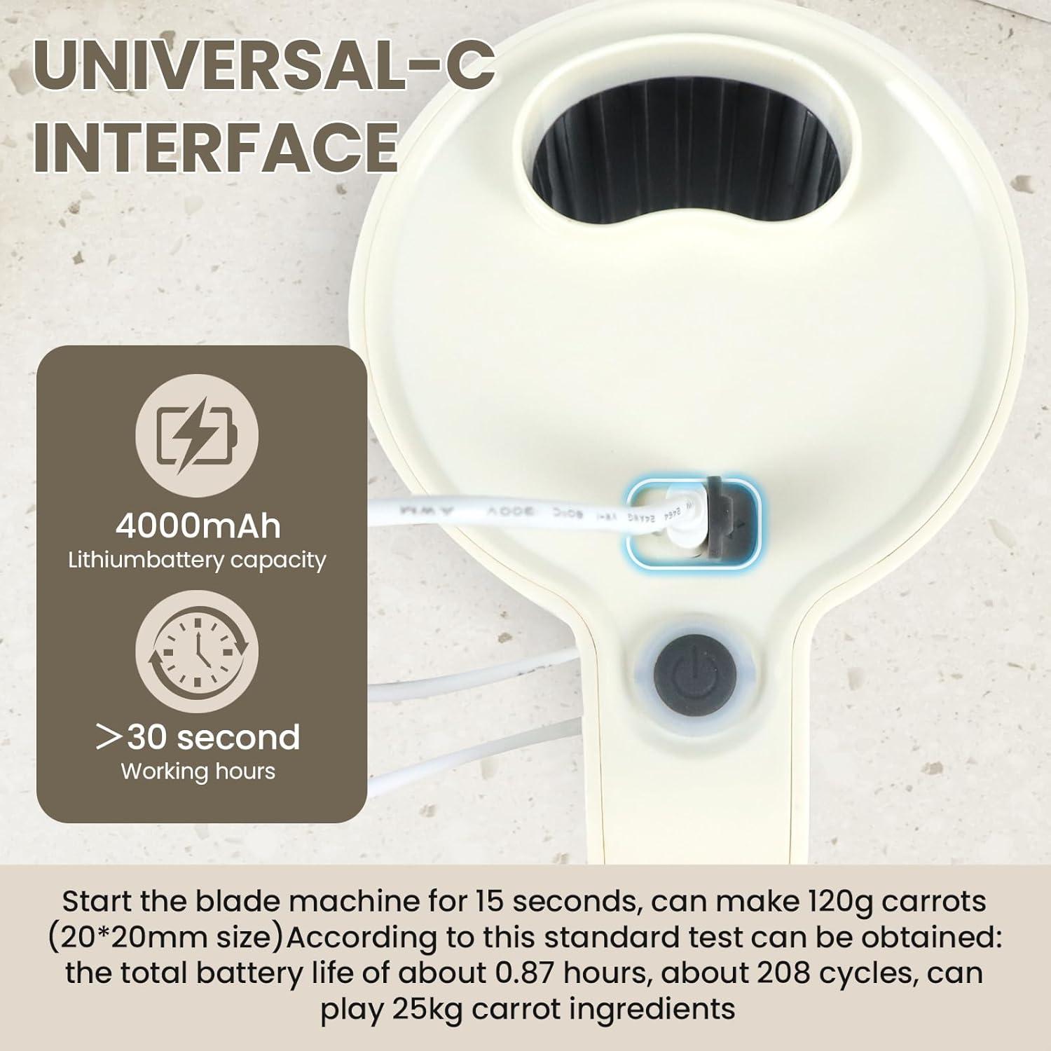 Cortador Eléctrico de Verduras NAJIESUN 4 en 1 Inalámbrico