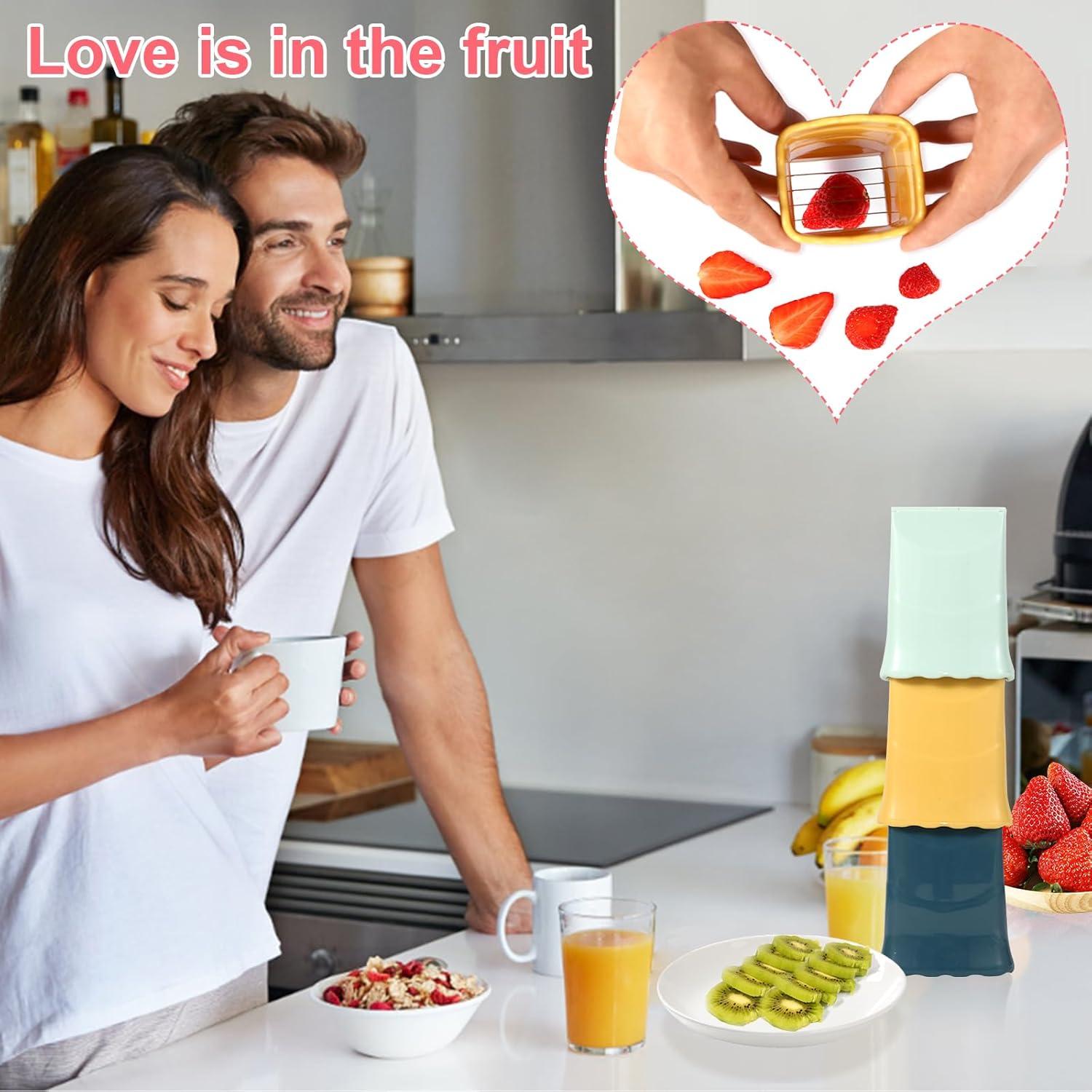 Cortador de Taza Dokpod 3 Pcs Acero Inoxidable Frutas