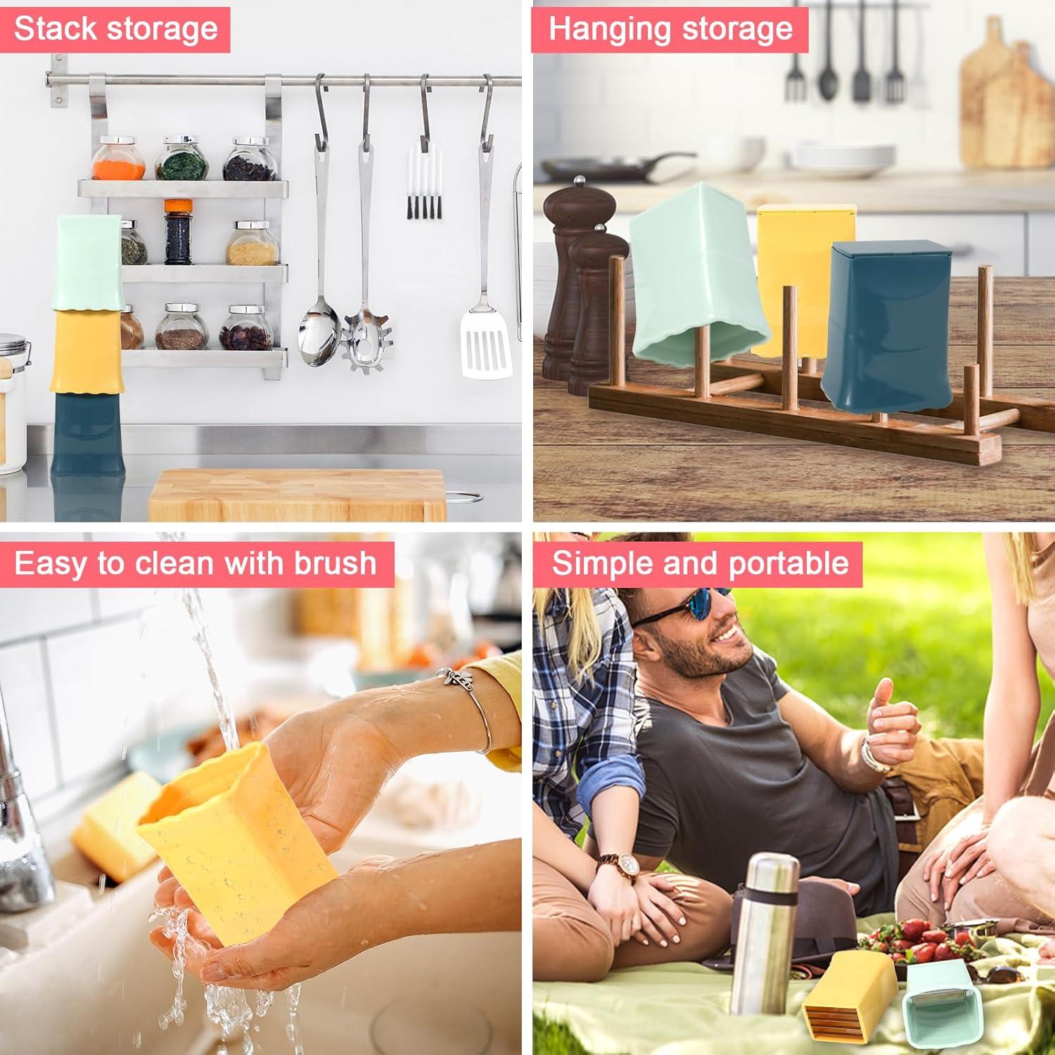 Cortador de Taza Dokpod 3 Pcs Acero Inoxidable Frutas