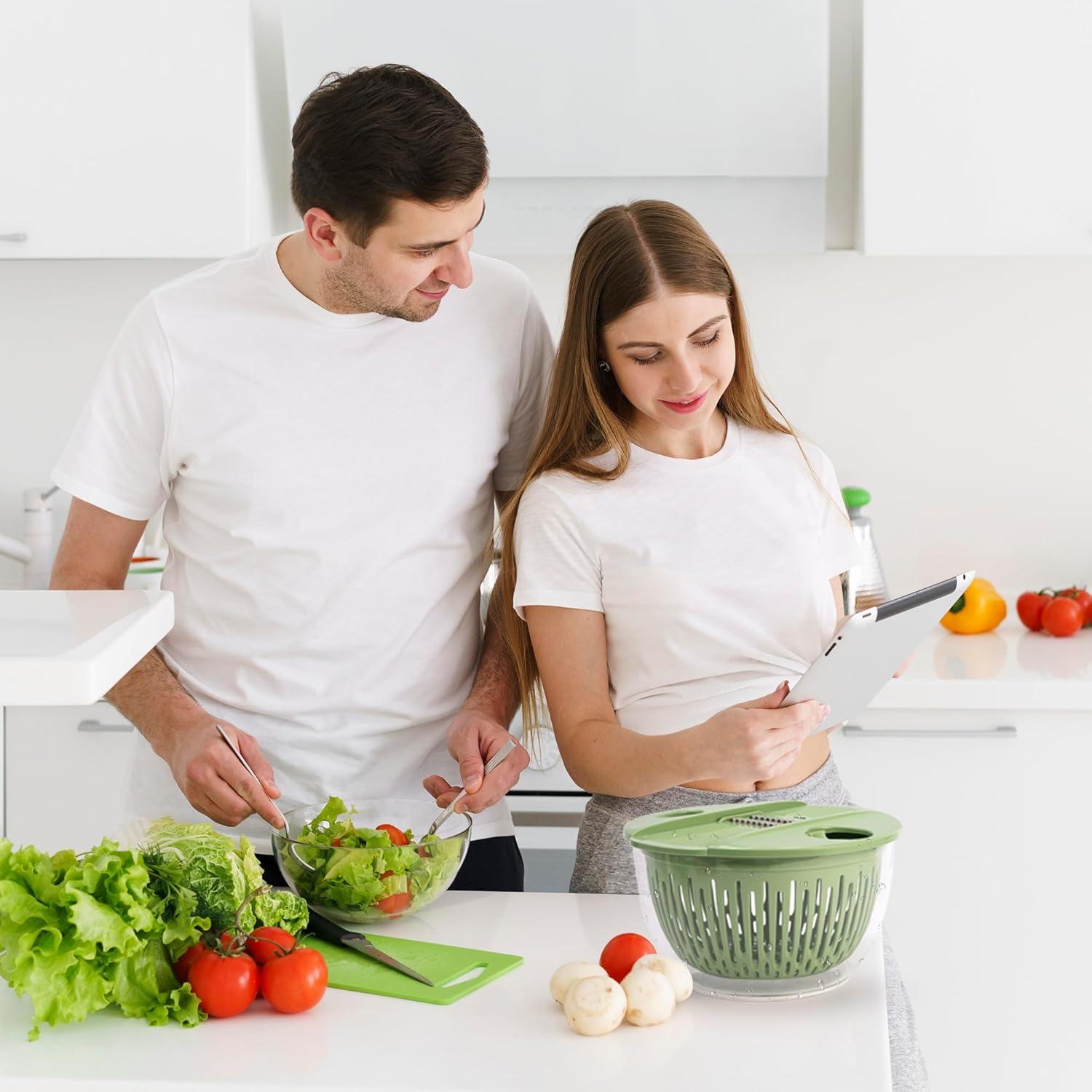 Escurridor de Ensalada SUSTEAS 4.5L con Colador y Rallador