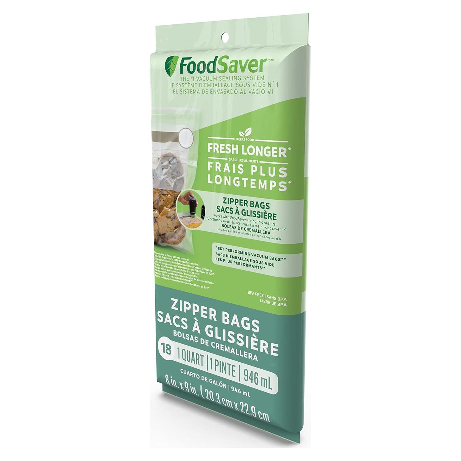 Bolsas al Vacío FoodSaver 18 Cuartos Reutilizables