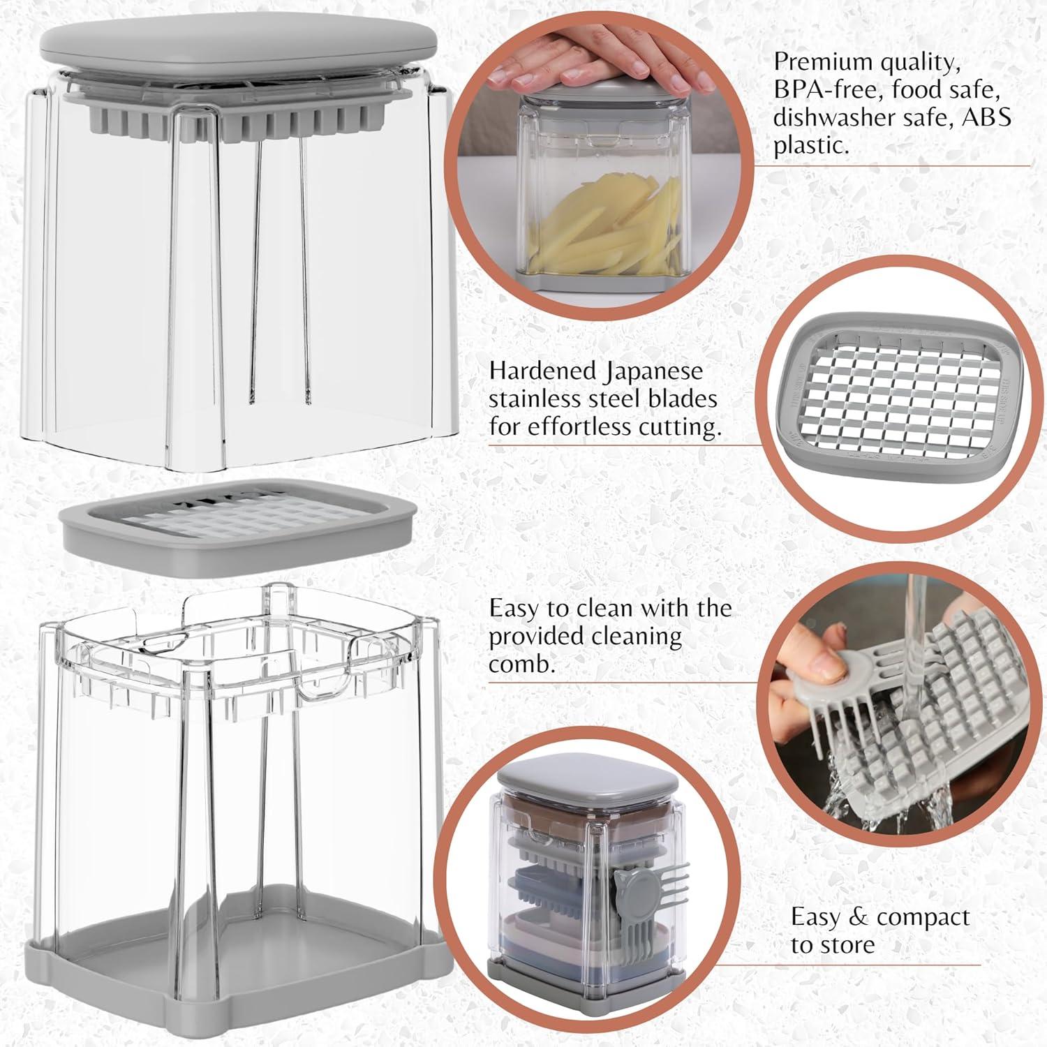 Cortador de Verduras Brieftons 4 Cuchillas Acero Inoxidable