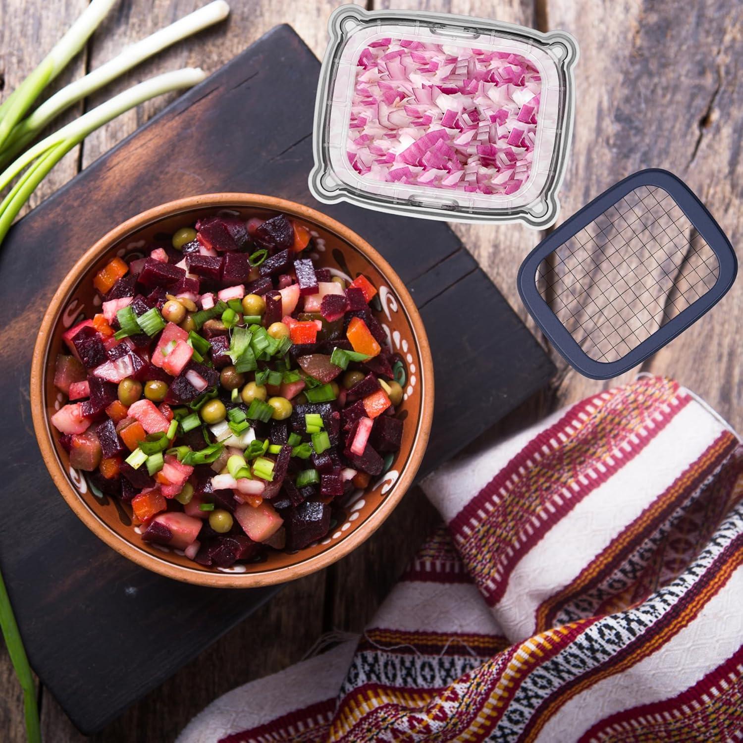 Cortador de Verduras Brieftons 4 Cuchillas Acero Inoxidable