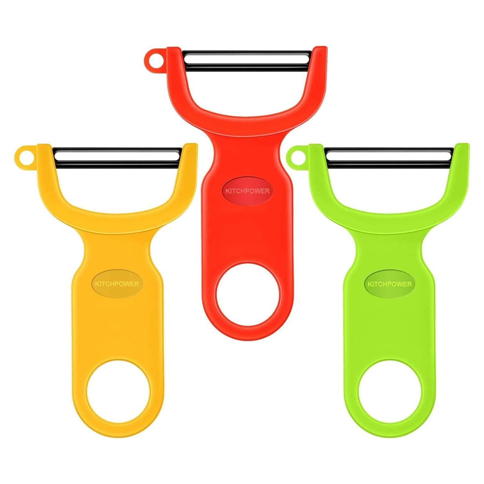 Pelador de Verduras KITCHPOWER 3 Cuchillas Acero Ergonómico