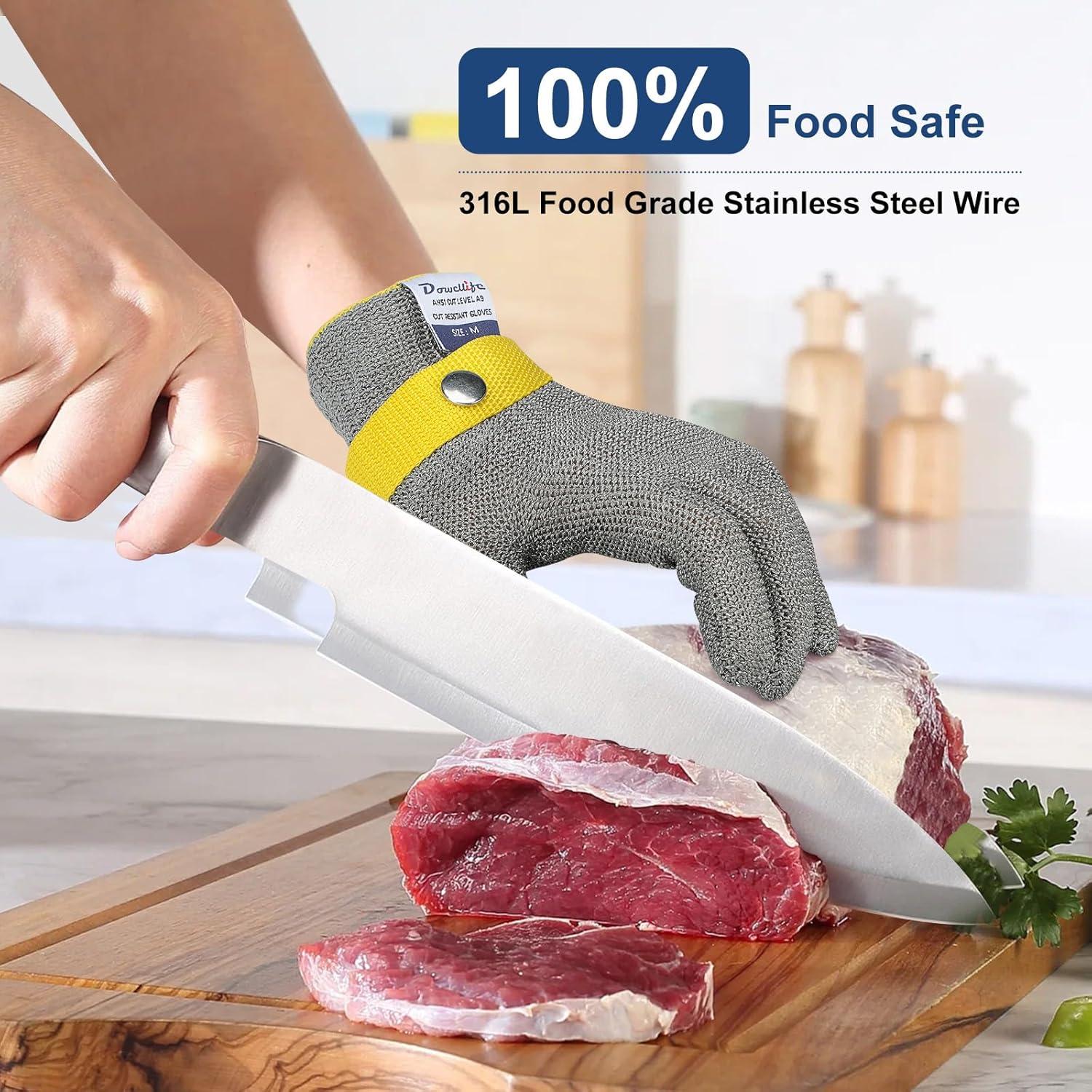 Guante Resistente a Cortes Nivel 9 Dowellife - Acero Inoxidable XL