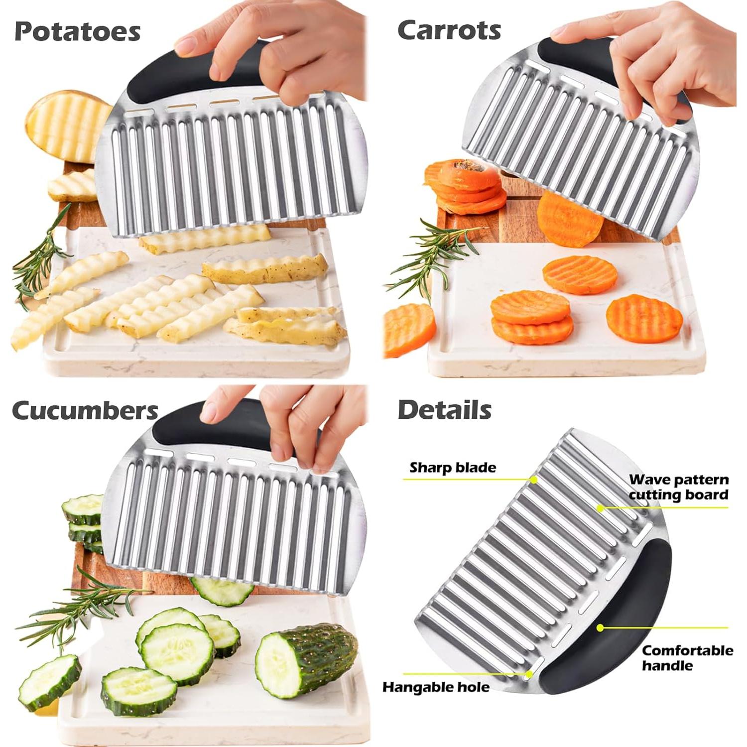 Cortador de Ondas JAYVAR de Acero Inoxidable para Verduras