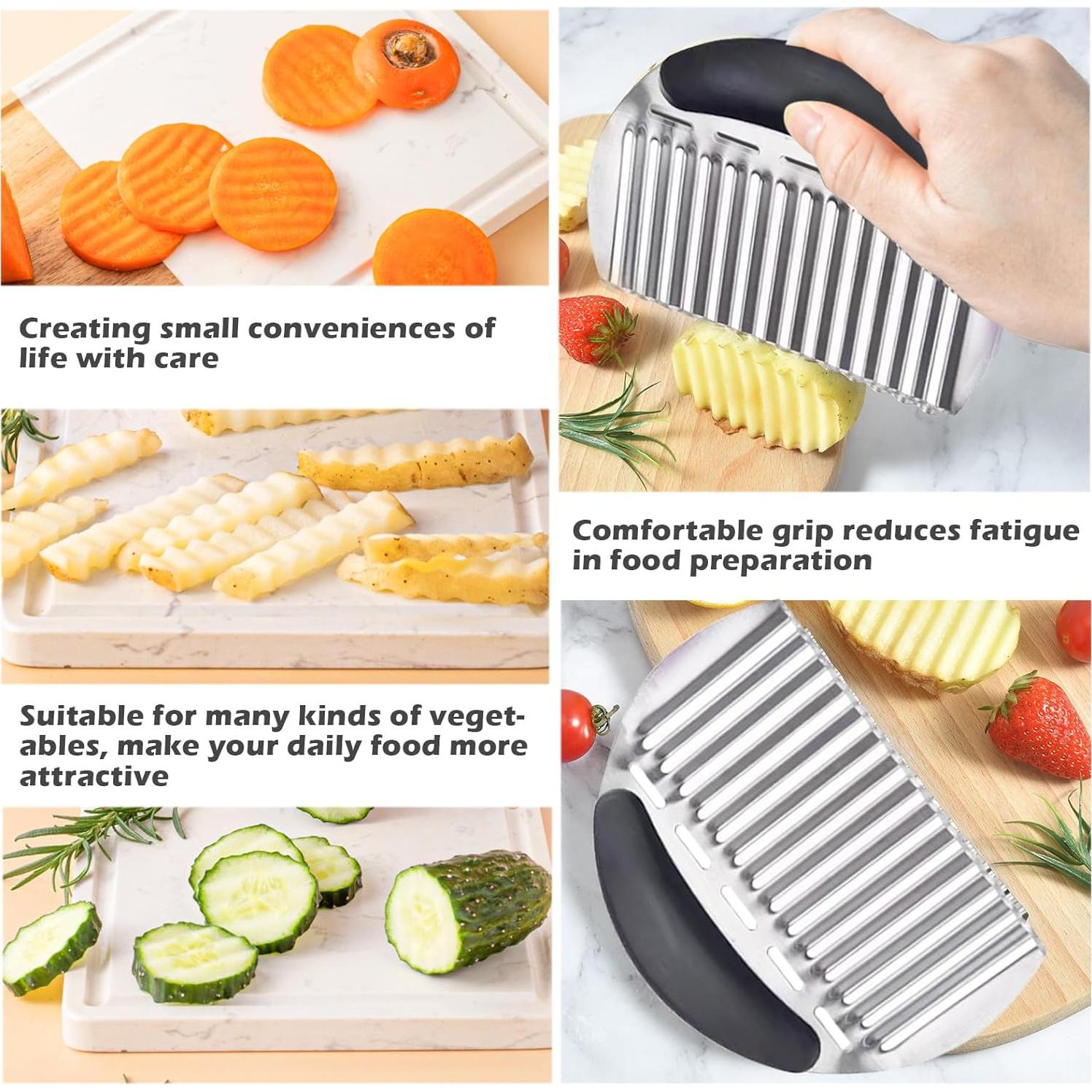 Cortador de Ondas JAYVAR de Acero Inoxidable para Verduras