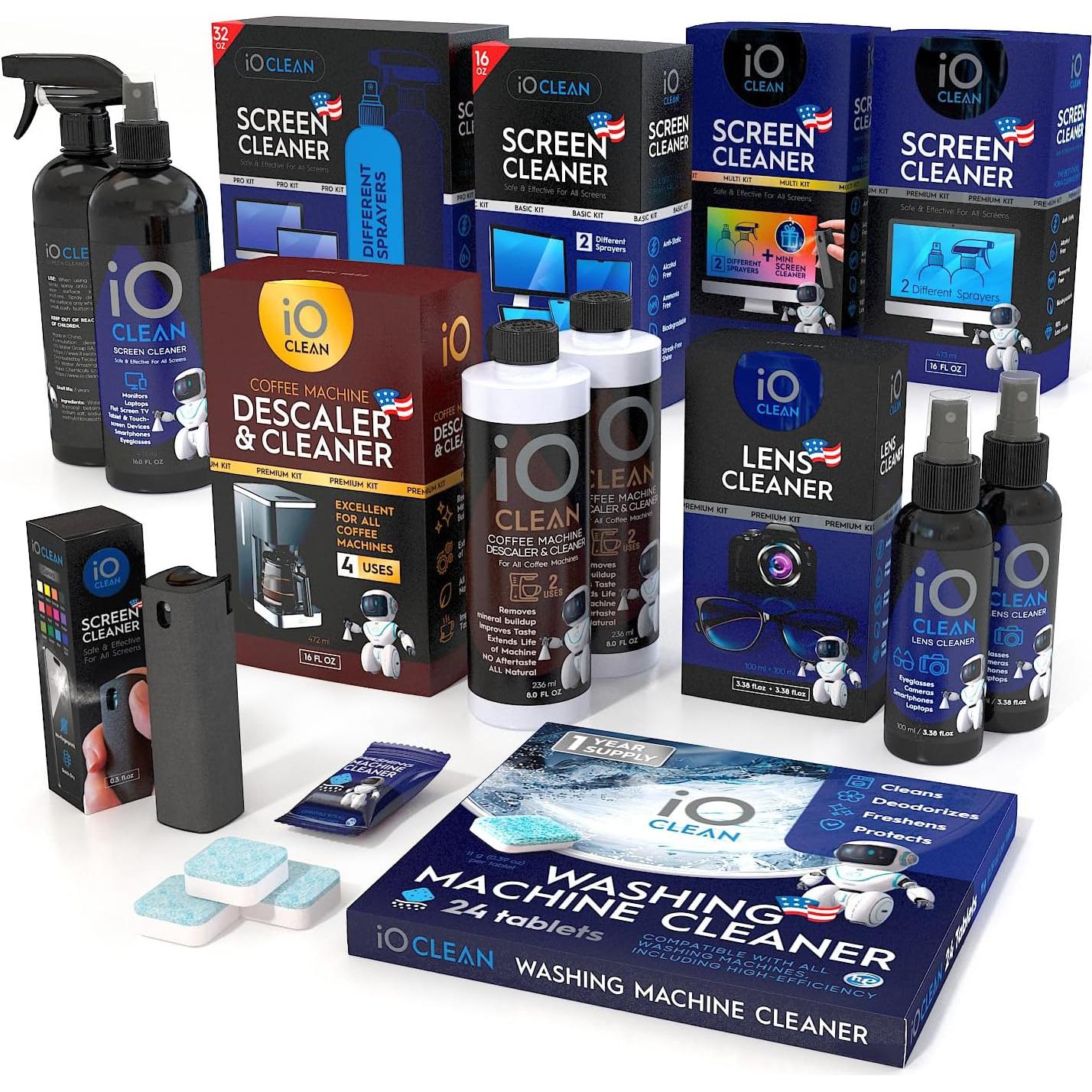 Kit Limpiador de Lentes iO CLEAN 2x95.5g + 2 Paños Microfibra