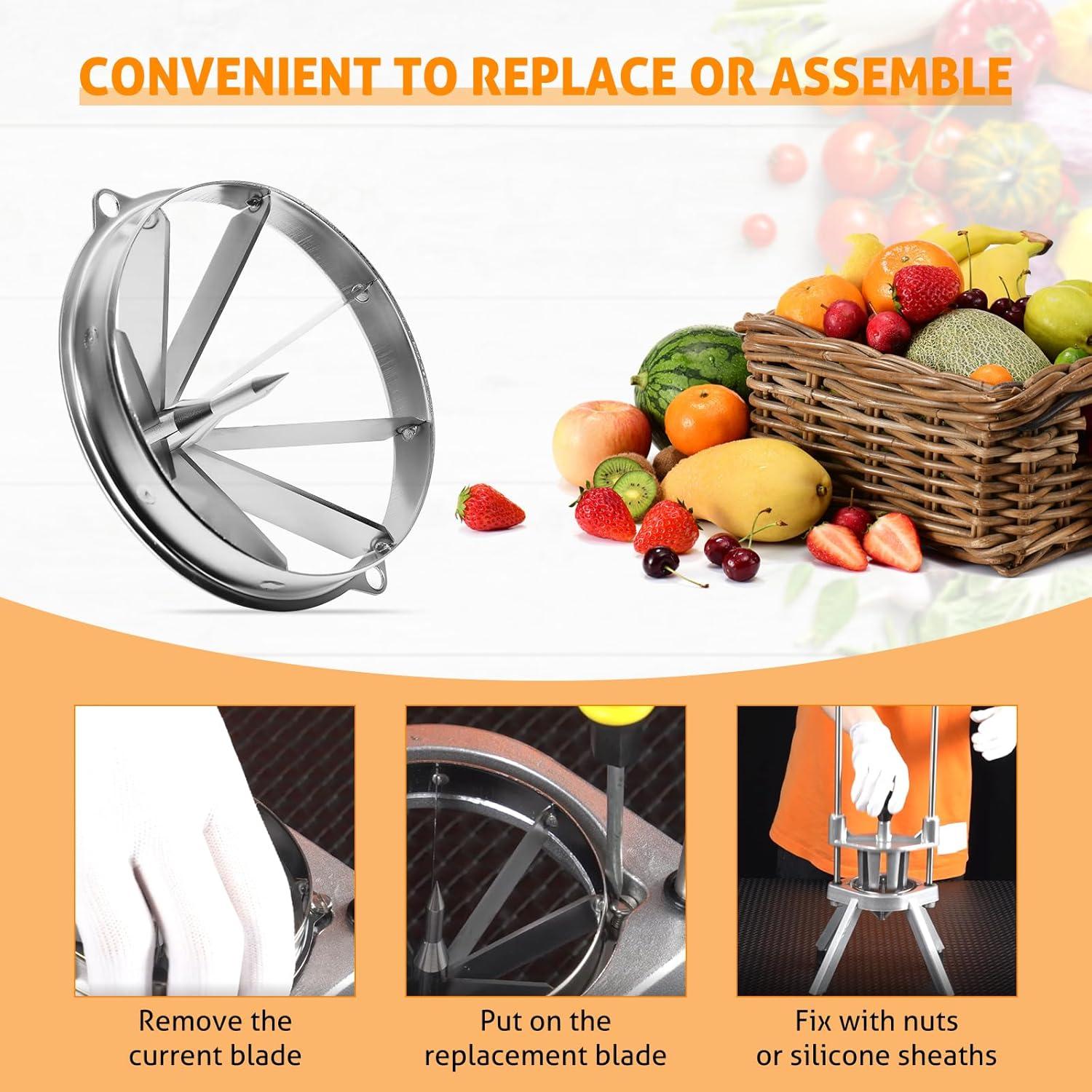 Cuchilla de 8 Secciones WICHEMI de Acero Inoxidable para Frutas y Verduras