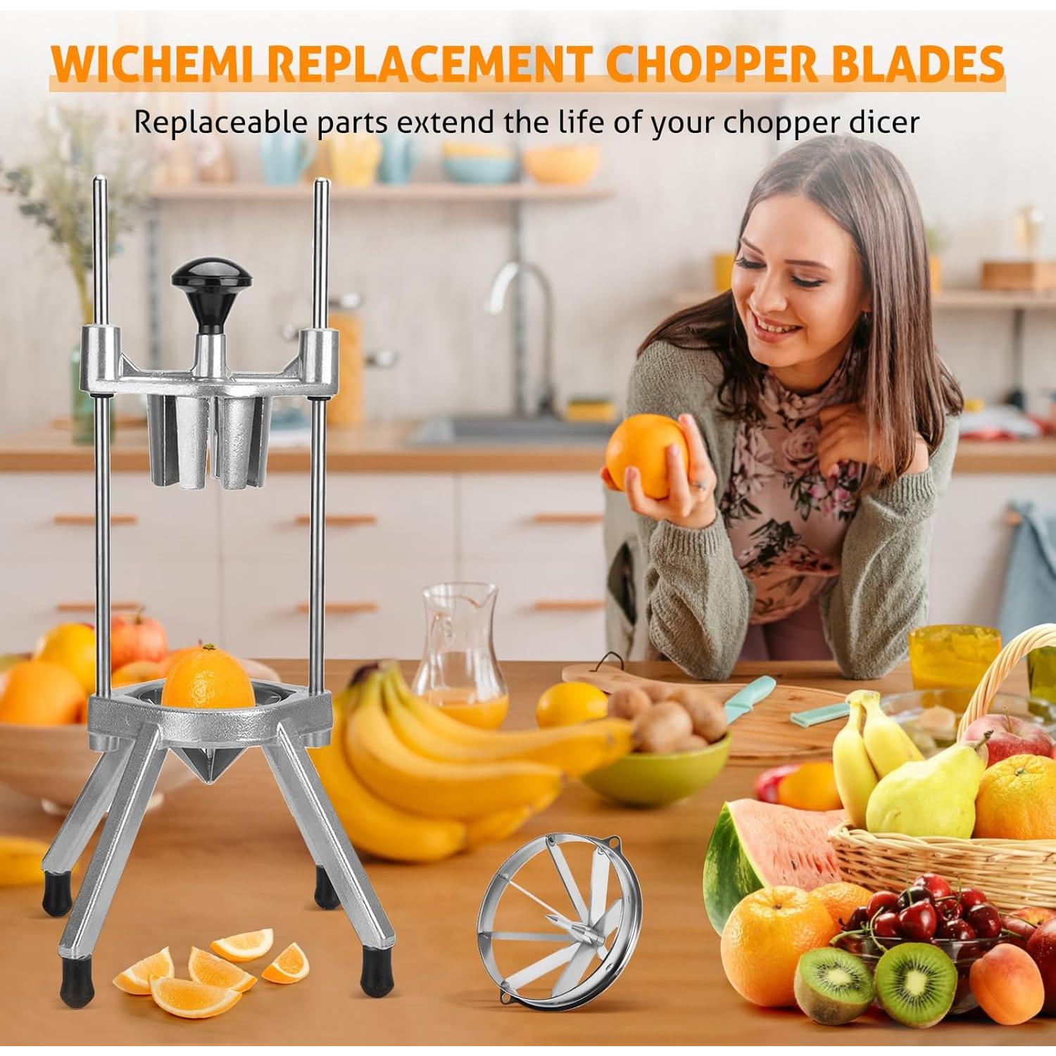 Cuchilla de 8 Secciones WICHEMI de Acero Inoxidable para Frutas y Verduras