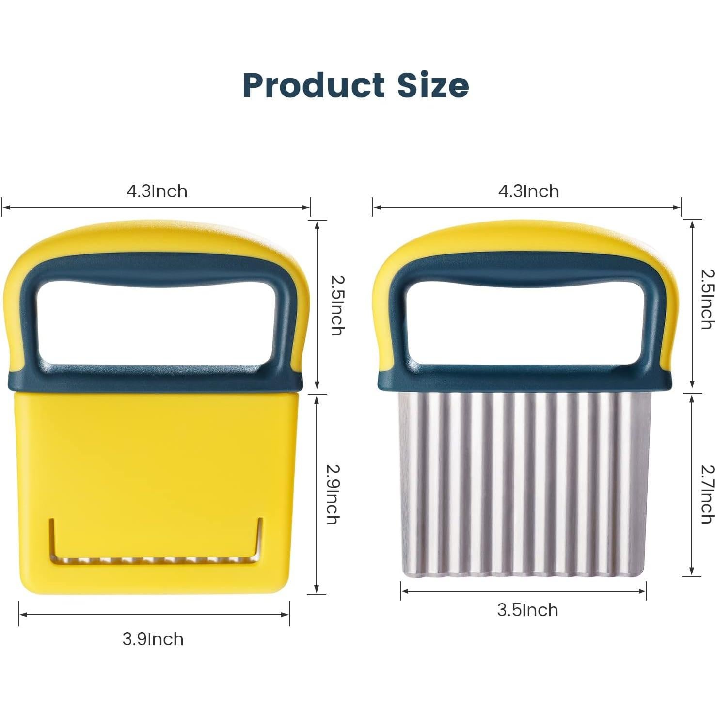 Cuchillo Cortador de Ondas Nax Caki Acero Inoxidable Amarillo