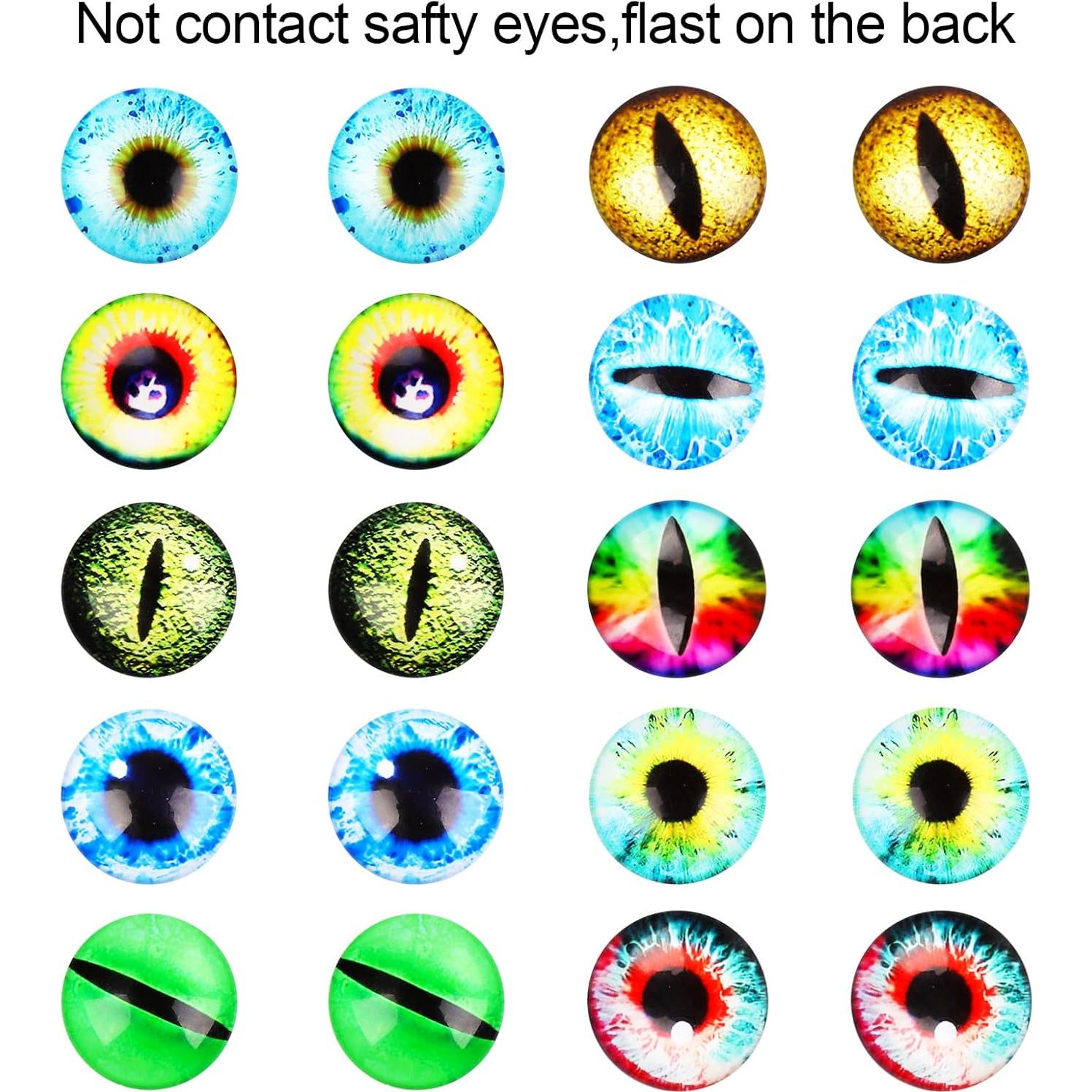 20 Ojos de Dragón de Vidrio 25mm para Manualidades