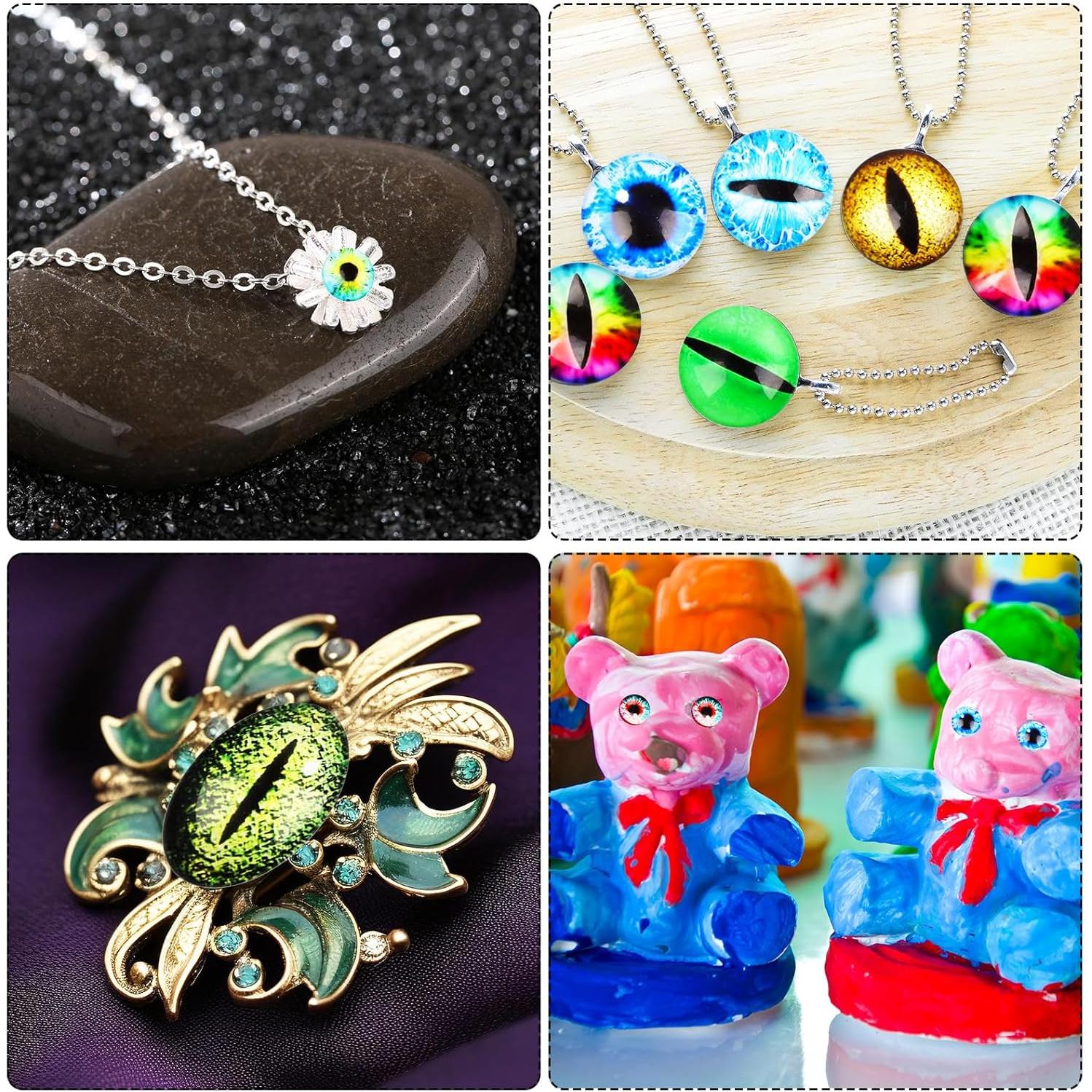 20 Ojos de Dragón de Vidrio 25mm para Manualidades