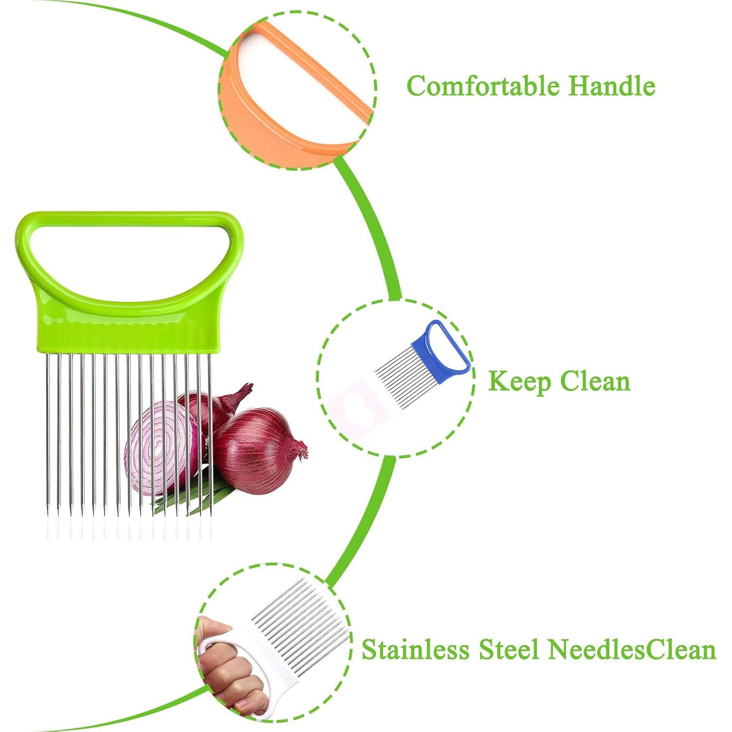 Cortador de Cebolla TACYKIBD 4 Piezas Acero Inoxidable