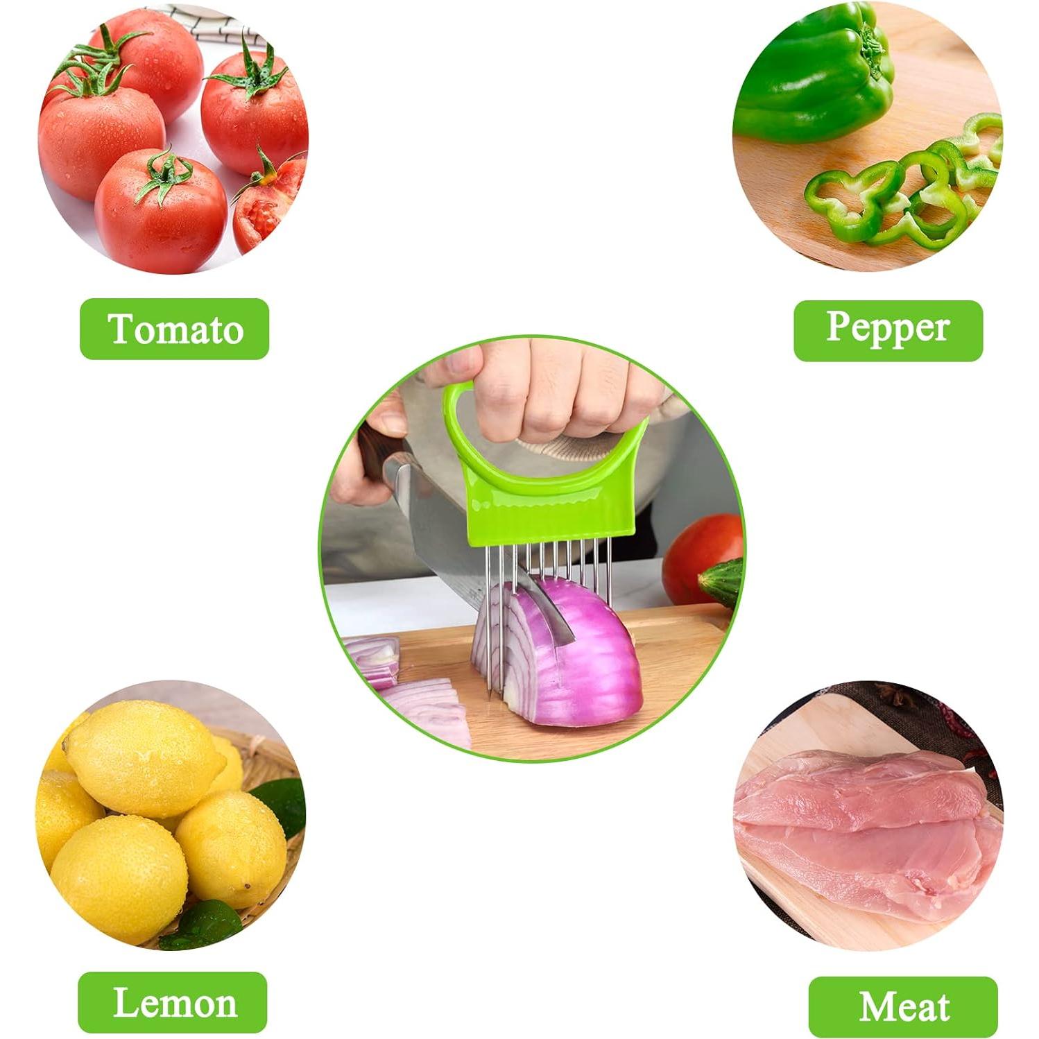 Cortador de Cebolla TACYKIBD 4 Piezas Acero Inoxidable