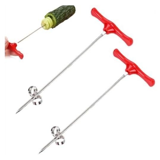 Cortador Espiral WinldMonmo Rojo Acero Inoxidable 22.9 cm