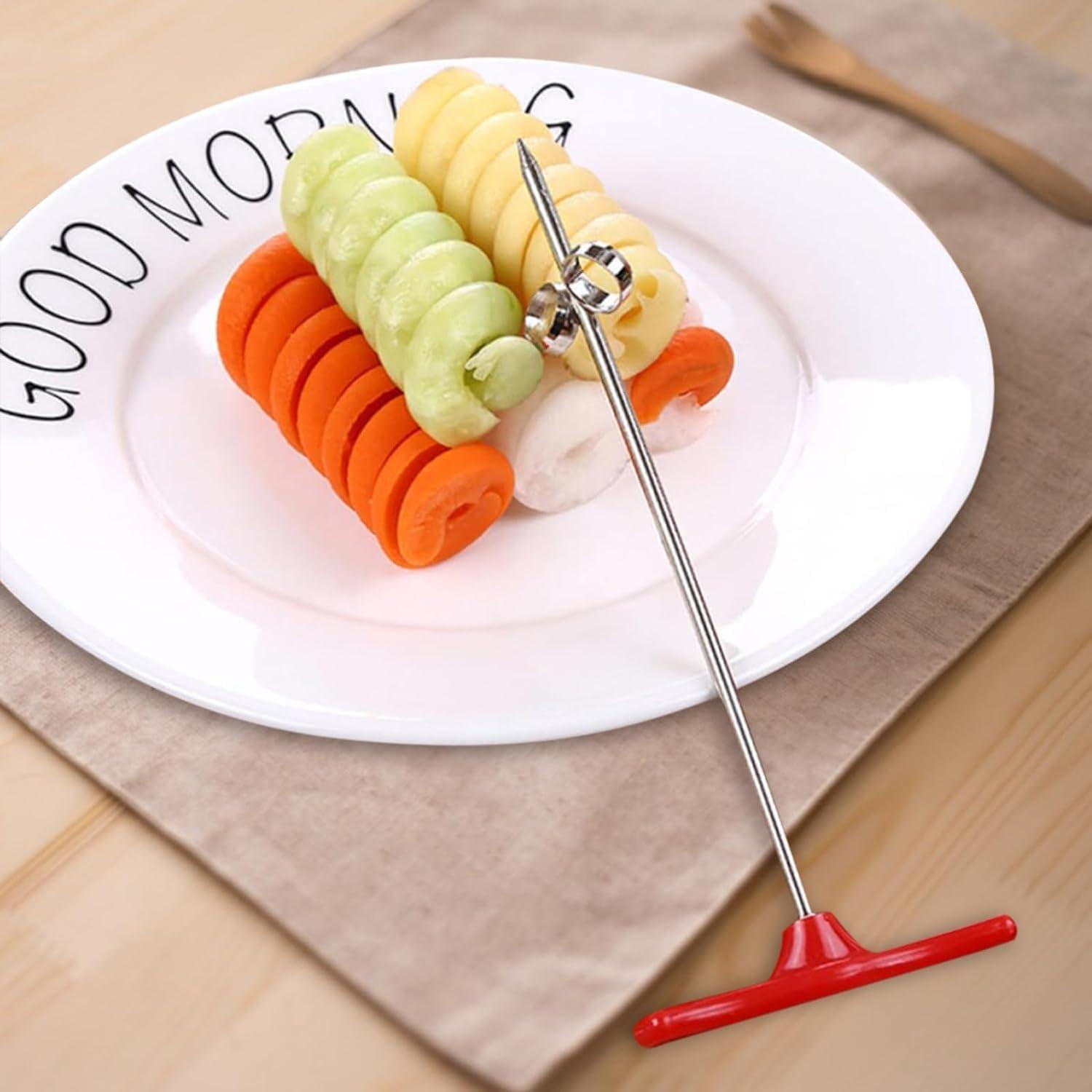 Cortador Espiral WinldMonmo Rojo Acero Inoxidable 22.9 cm