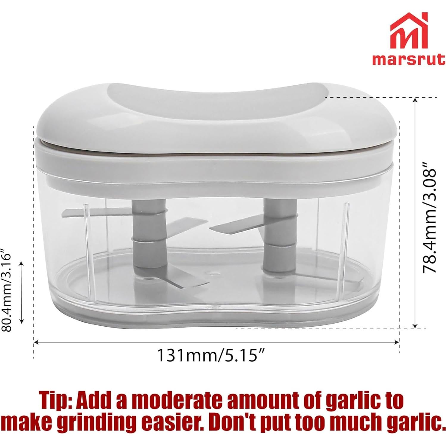 Picador Manual de Ajo Marsrut - Procesador de Alimentos 258g