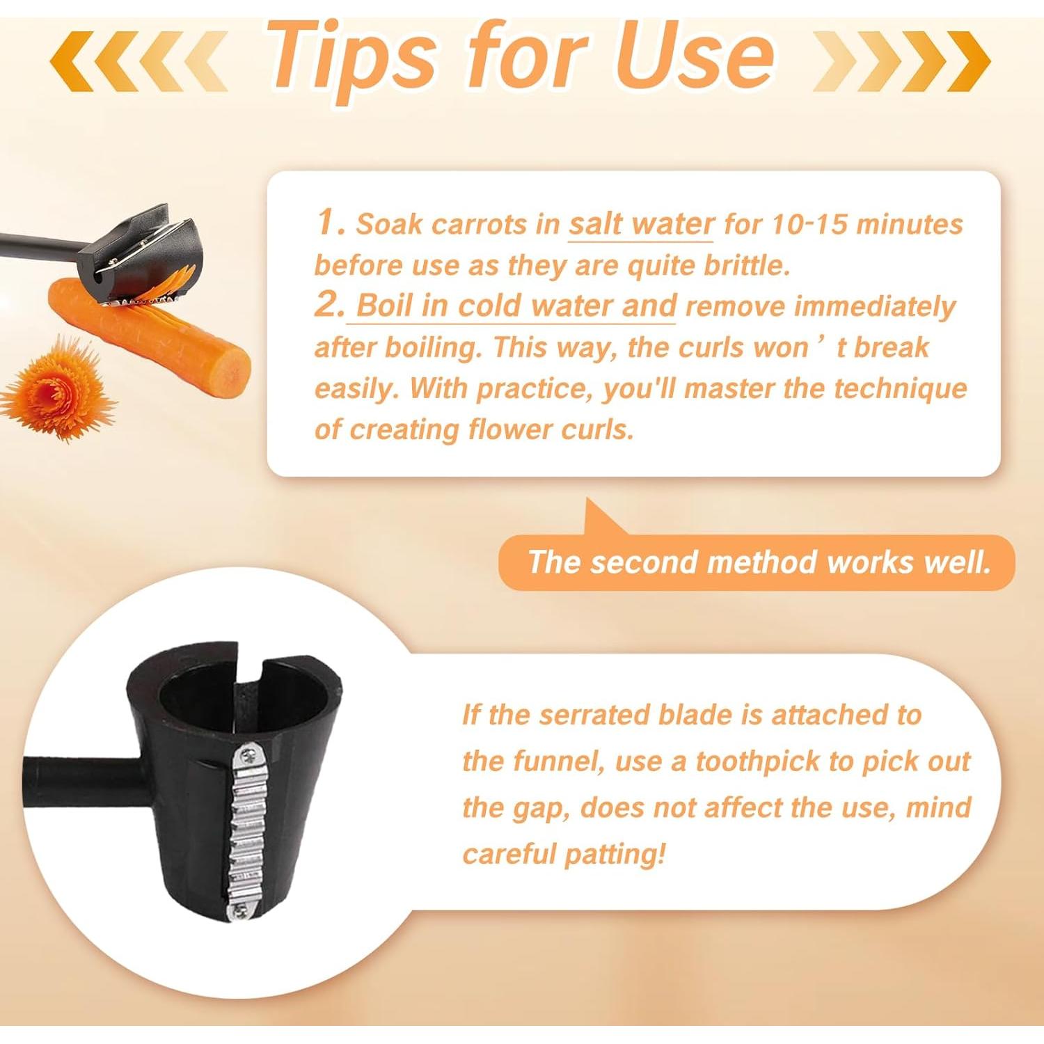 Juego de Herramientas para Tallar Verduras YAFIYGI 2 Piezas