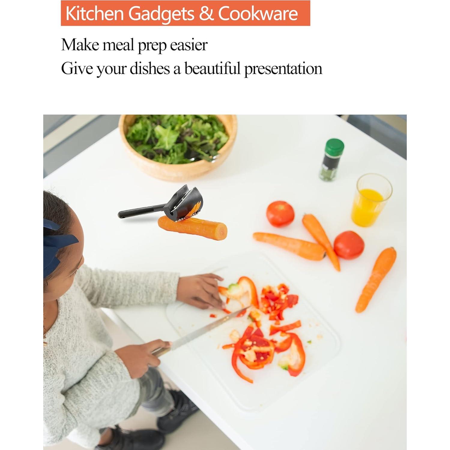 Cortador y pelador de zanahorias DAJOOEE negro plástico