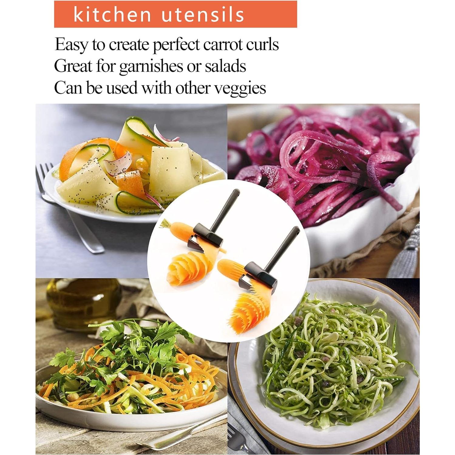 Cortador y pelador de zanahorias DAJOOEE negro plástico